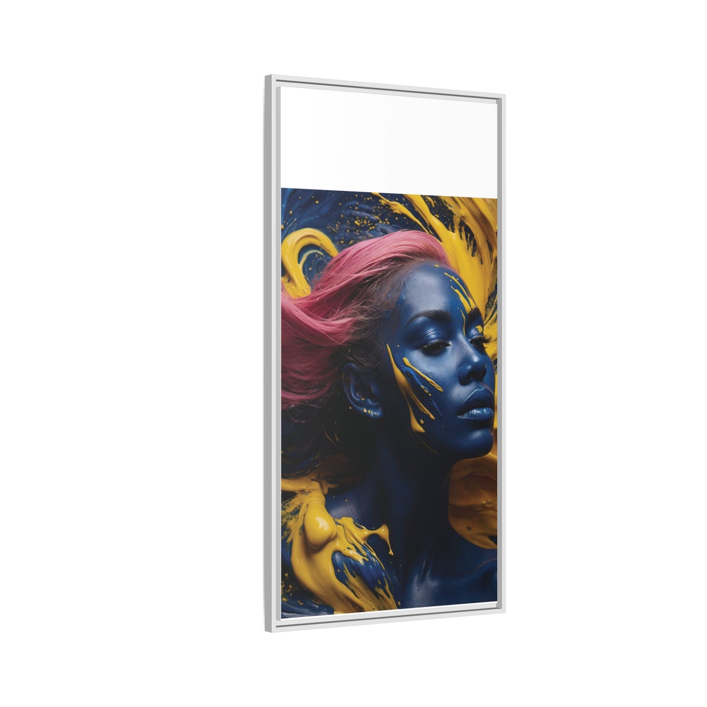 Vibrant Abstract Art Print - Multicolor Framed Canvas Wall Decor