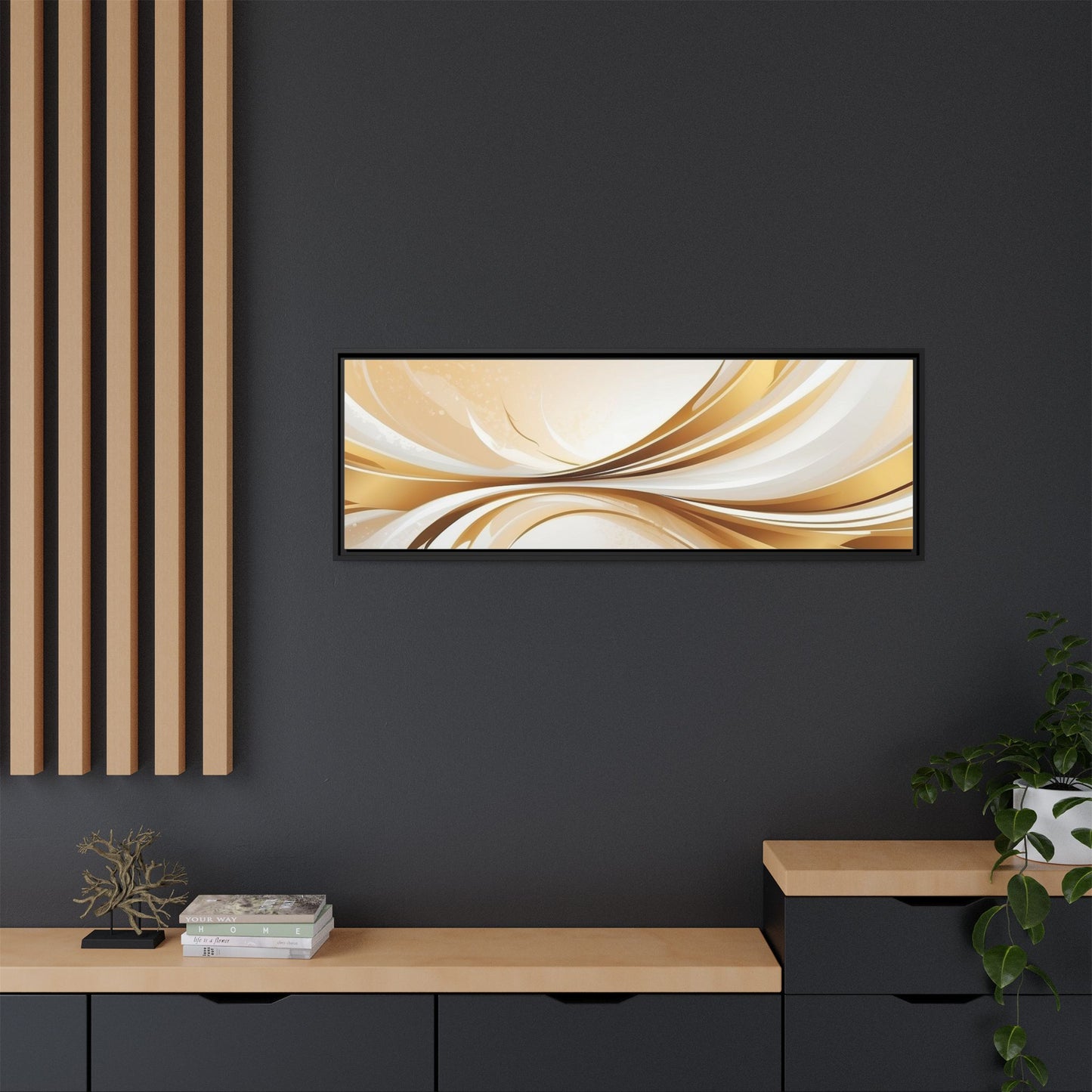Modern Abstract Wall Art - Framed Matte Canvas Decor