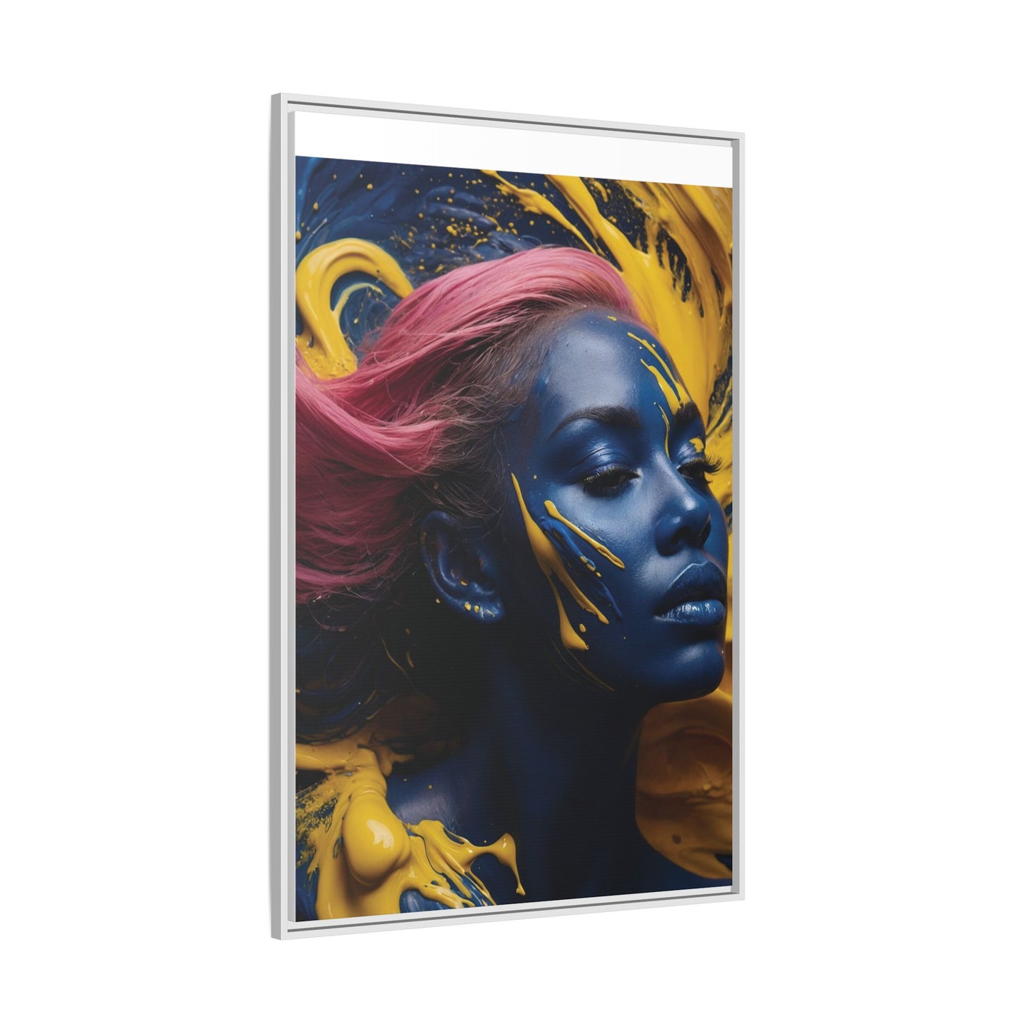 Vibrant Abstract Art Print - Multicolor Framed Canvas Wall Decor