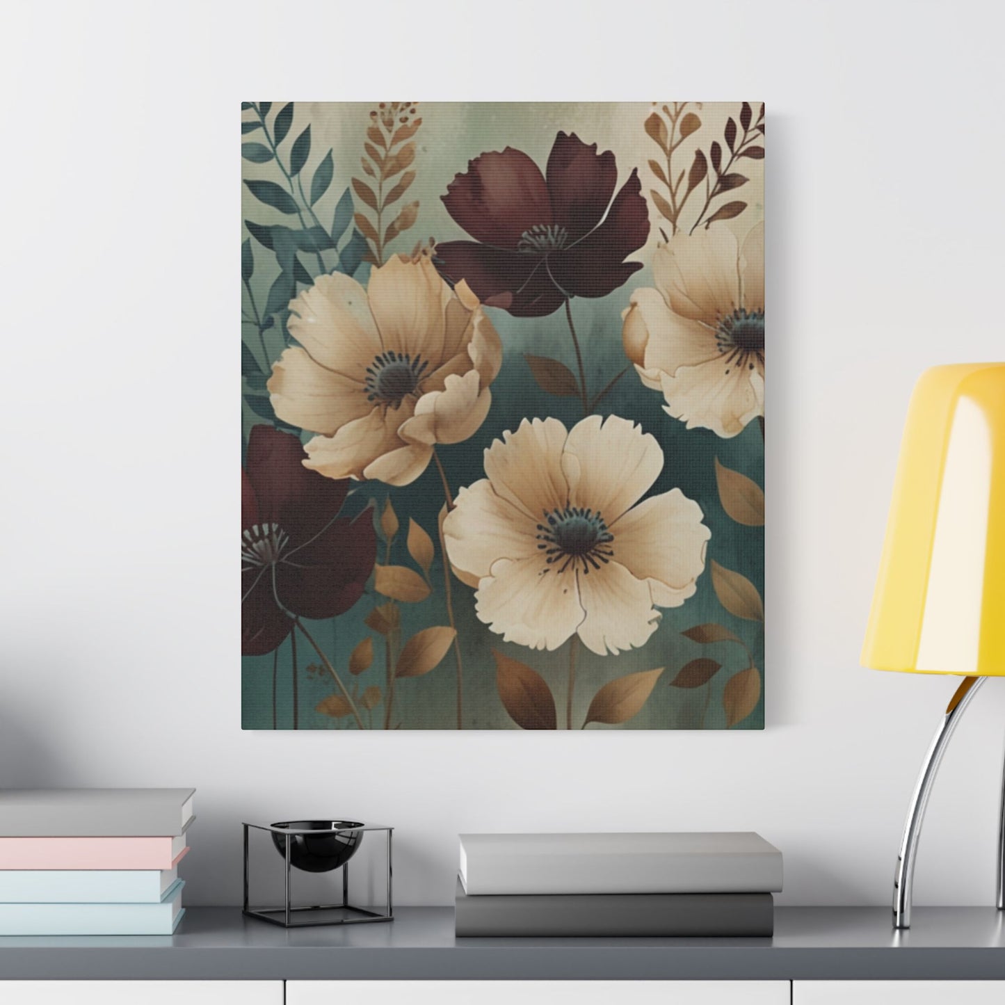 Floral Satin Canvas Art | Nature-Inspired Wall Décor