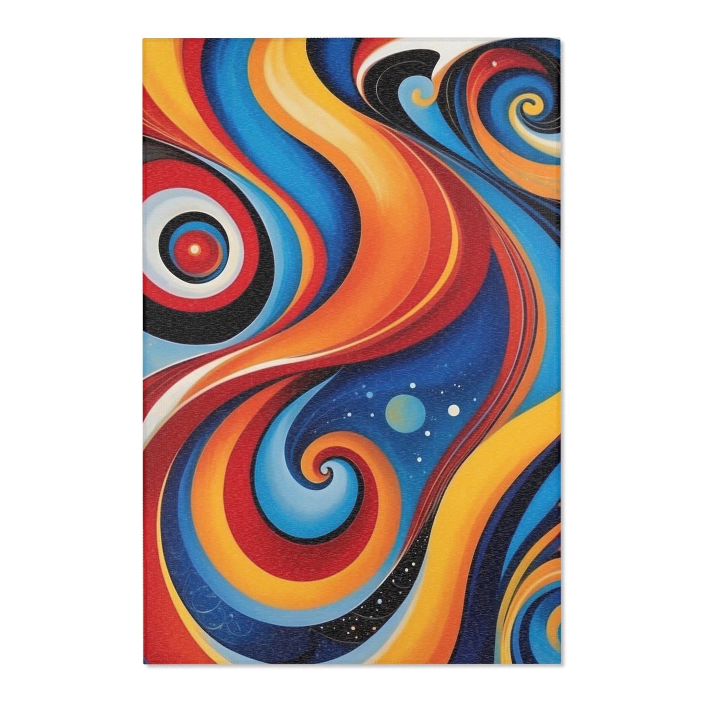 Vibrant Swirl Area Rug - Abstract Colorful Design for Modern Homes