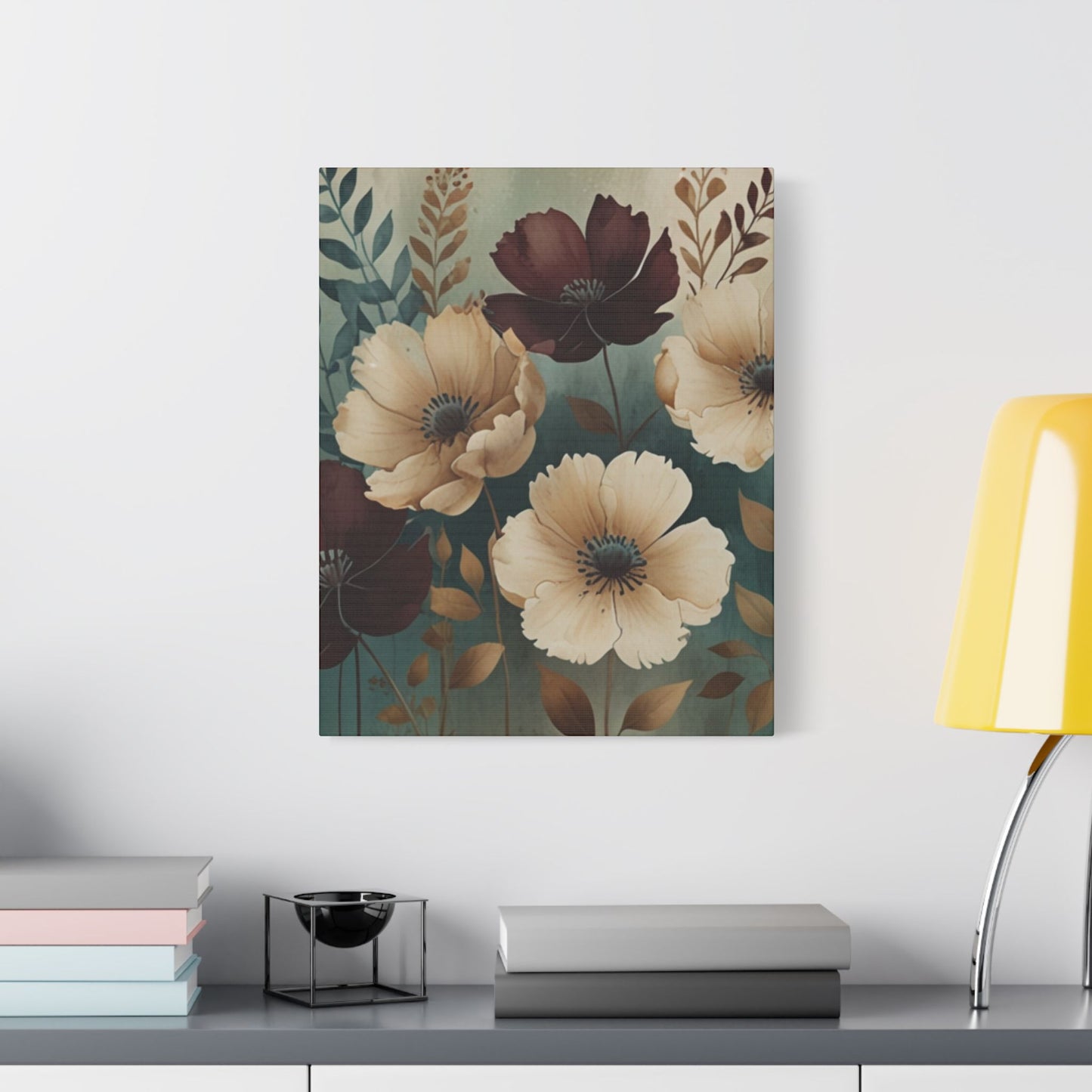 Floral Satin Canvas Art | Nature-Inspired Wall Décor