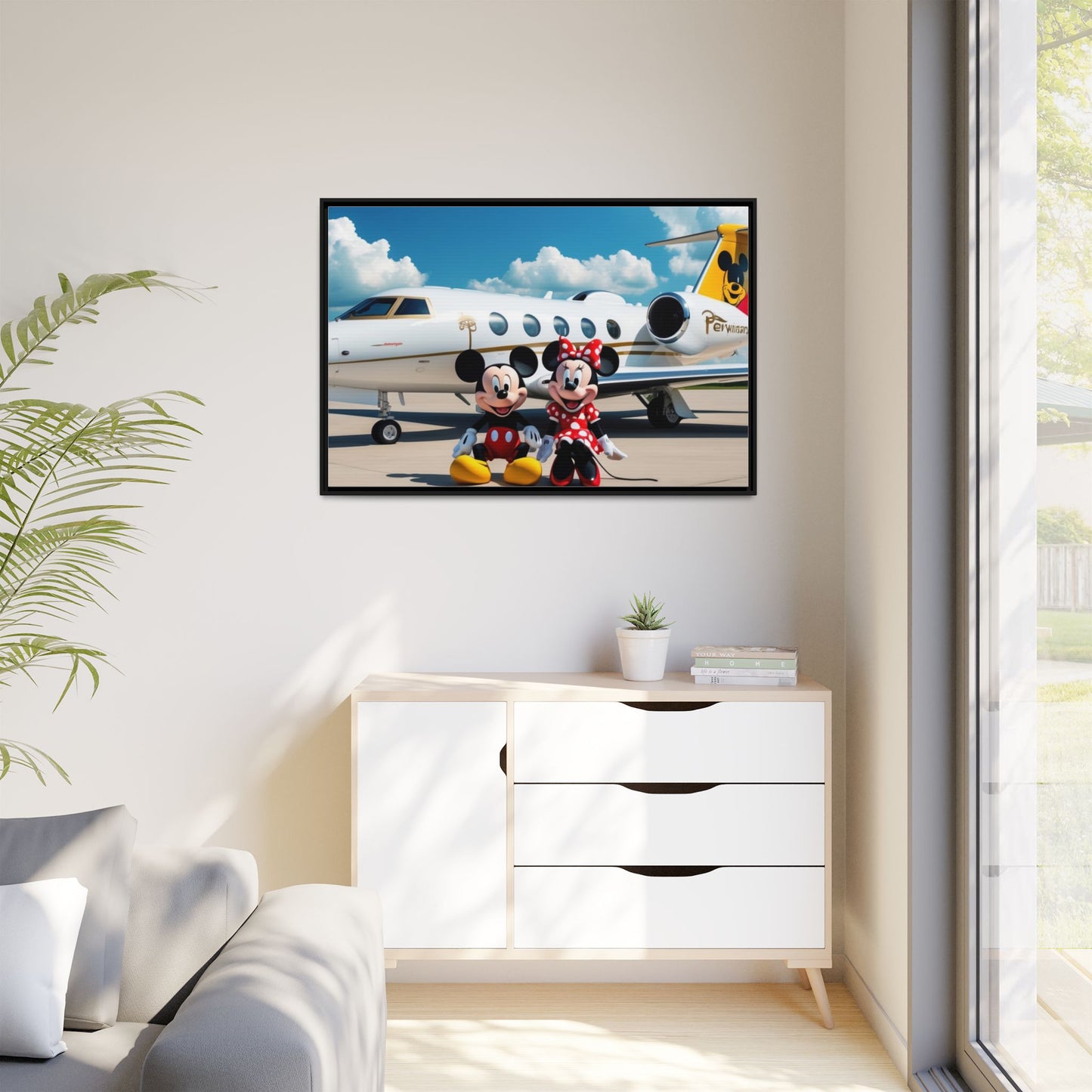 Mickey & Minnie Jetsetter Canvas Art