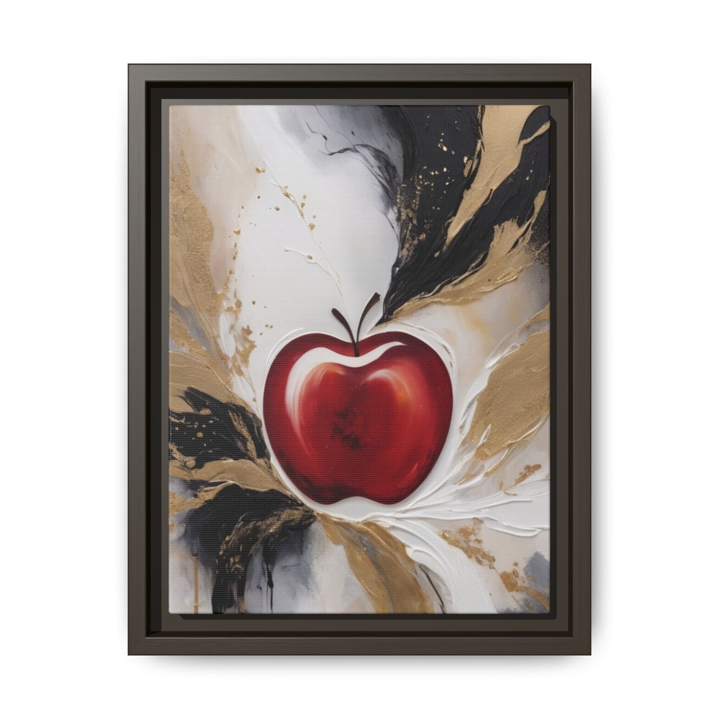 Elegant Apple Canvas Art Print - Framed Wall Decor