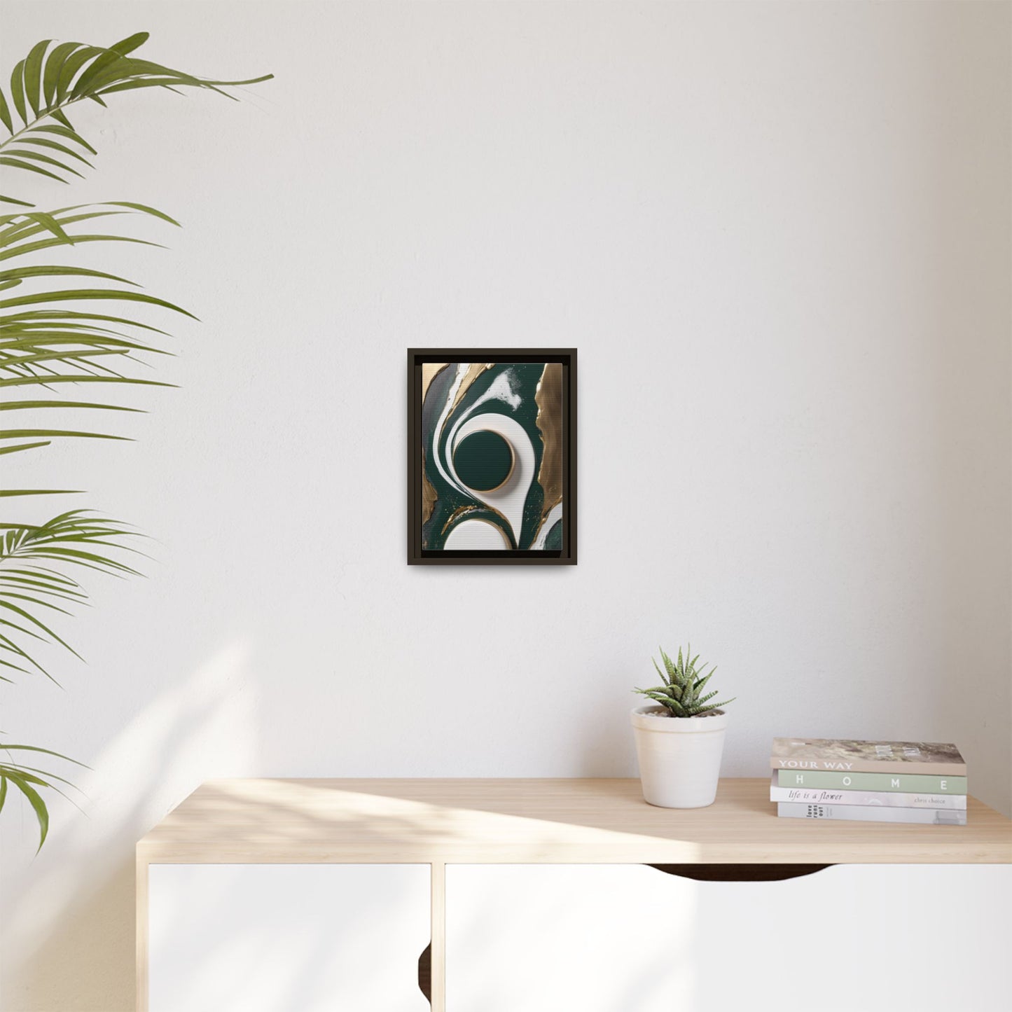 Elegant Abstract Framed Canvas Art - Modern Multi-Color Home Decor