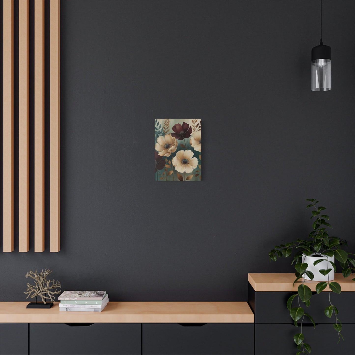 Floral Satin Canvas Art | Nature-Inspired Wall Décor