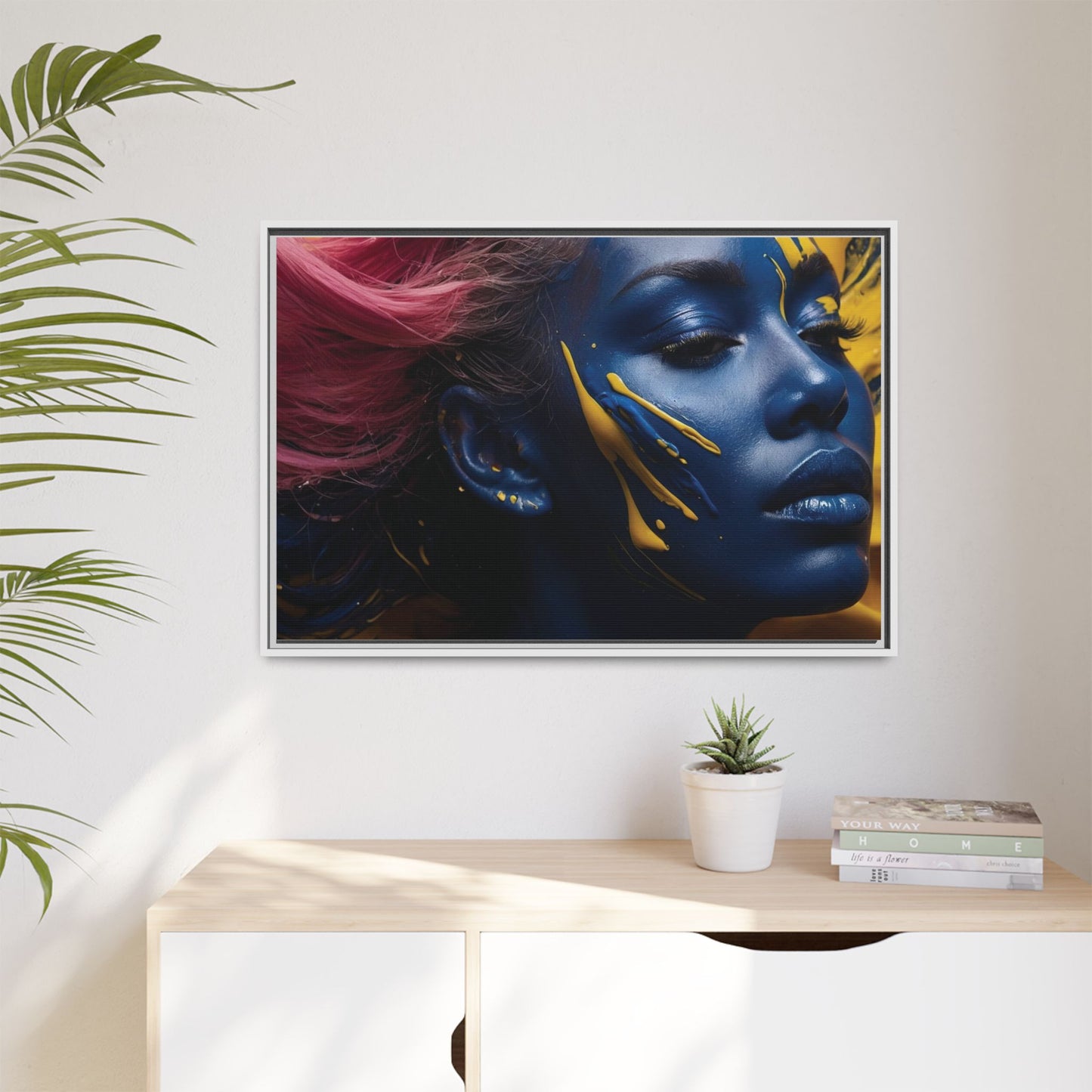 Vibrant Abstract Art Print - Multicolor Framed Canvas Wall Decor