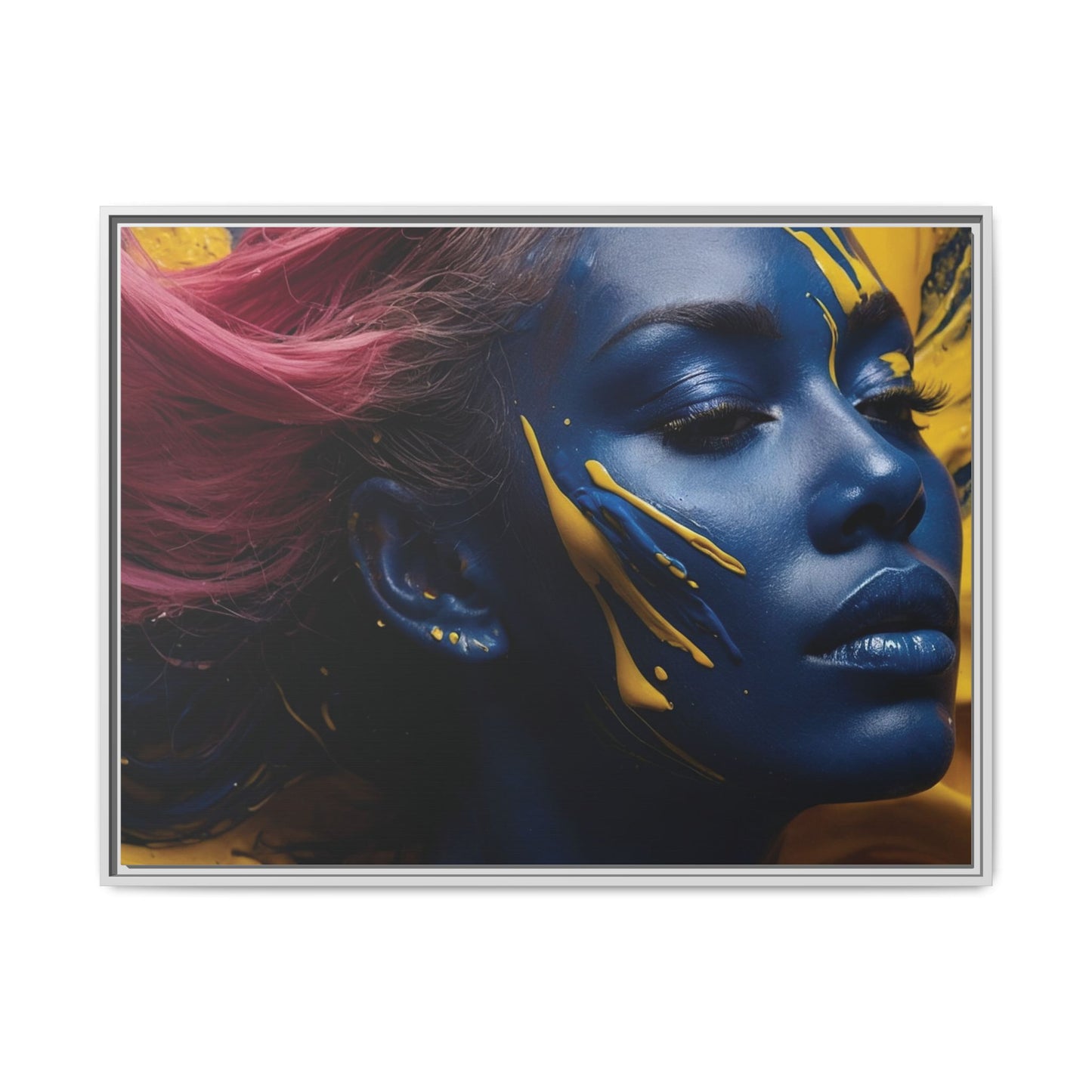 Vibrant Abstract Art Print - Multicolor Framed Canvas Wall Decor