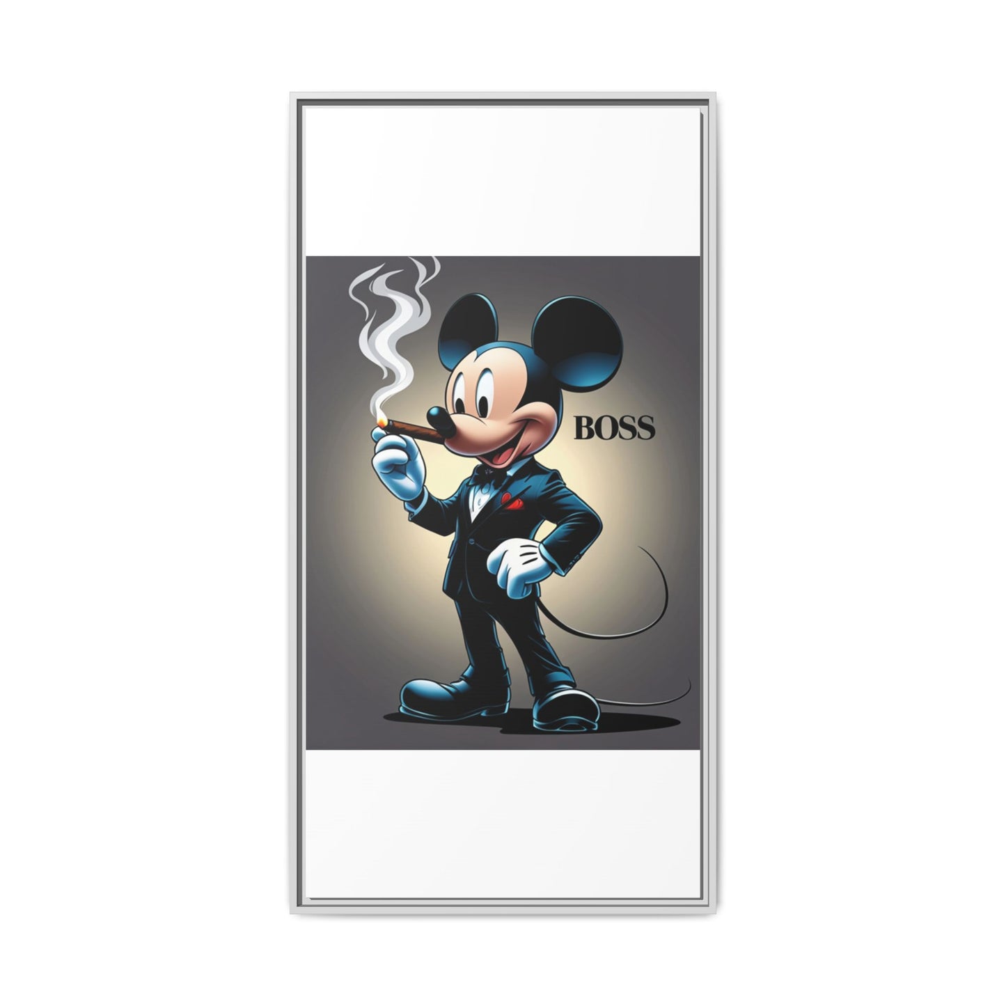 Framed Boss Mickey Mouse Canvas Art - Stylish Wall Decor for Fans