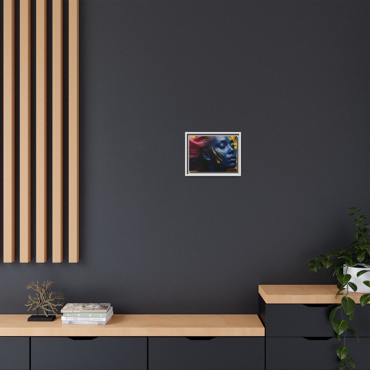 Vibrant Abstract Art Print - Multicolor Framed Canvas Wall Decor