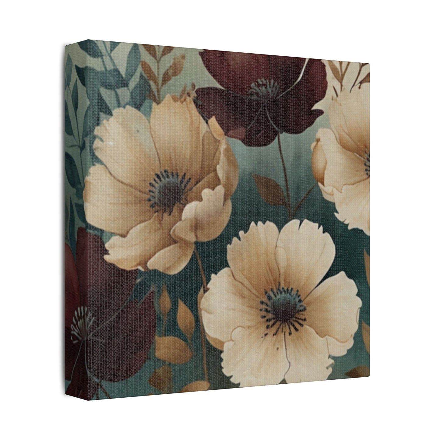 Floral Satin Canvas Art | Nature-Inspired Wall Décor