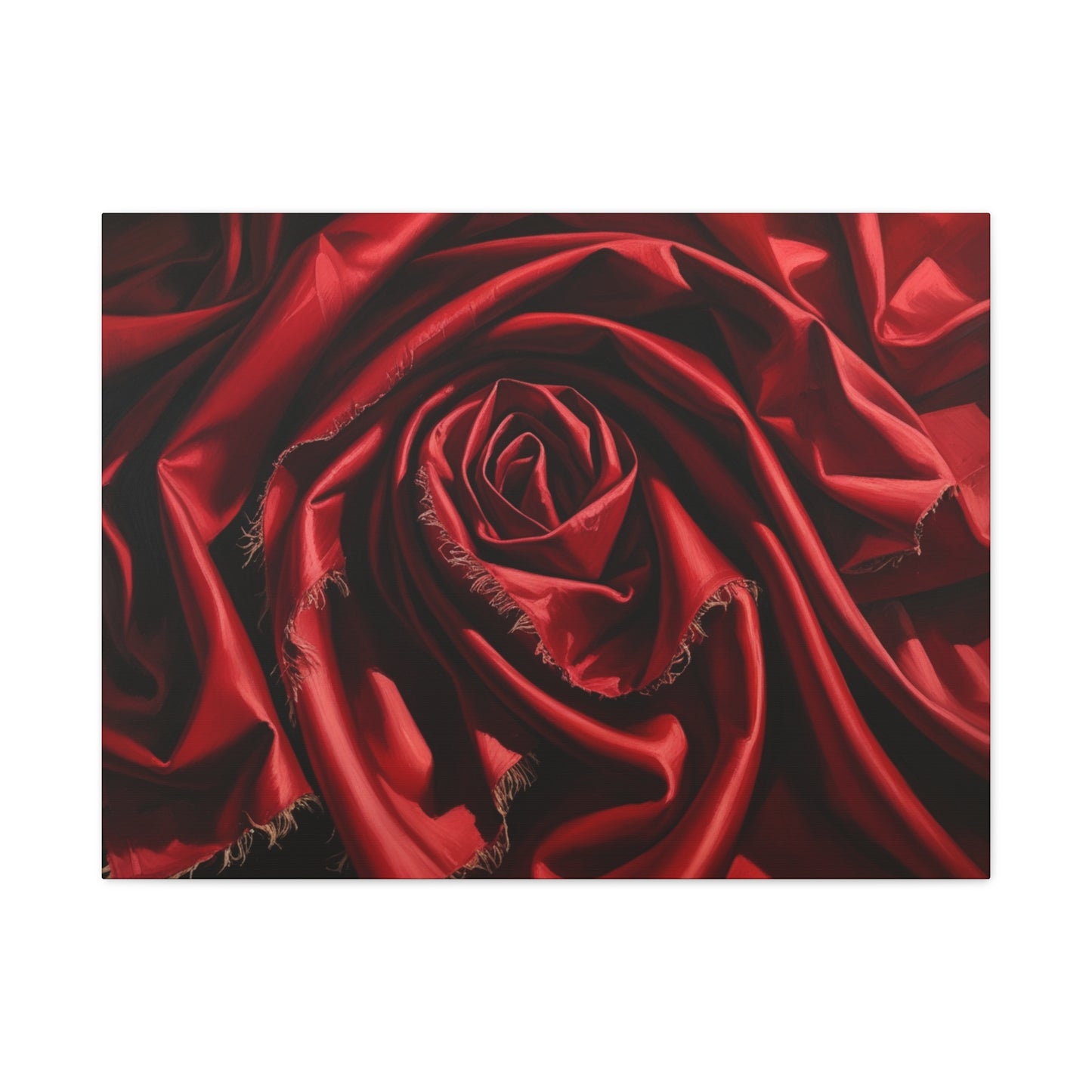 Elegant Red Rose Canvas Wall Art - Stretched Matte Decoration