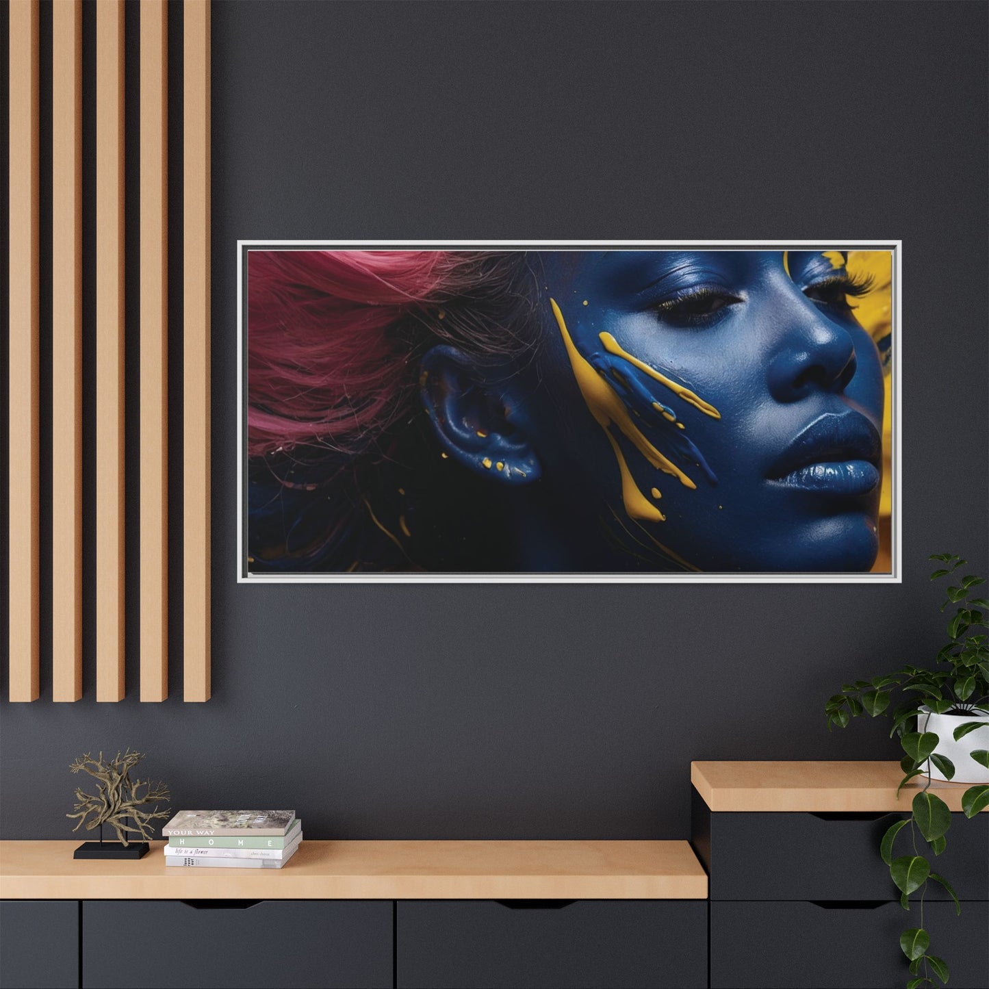 Vibrant Abstract Art Print - Multicolor Framed Canvas Wall Decor