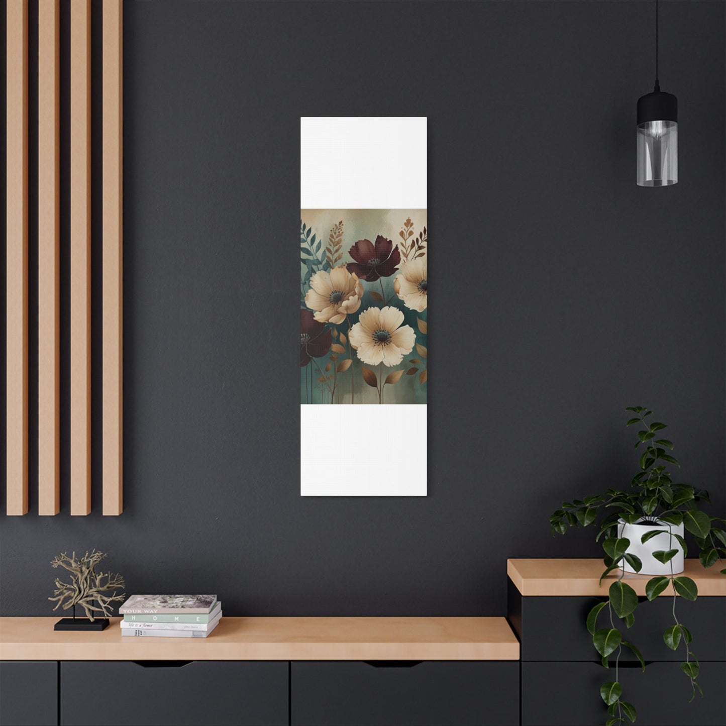 Floral Satin Canvas Art | Nature-Inspired Wall Décor