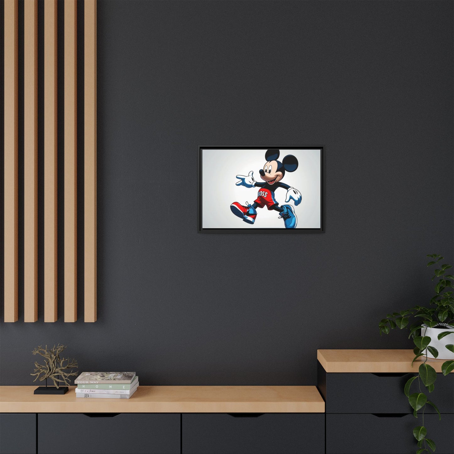 Mickey Mouse Boss Framed Canvas Art