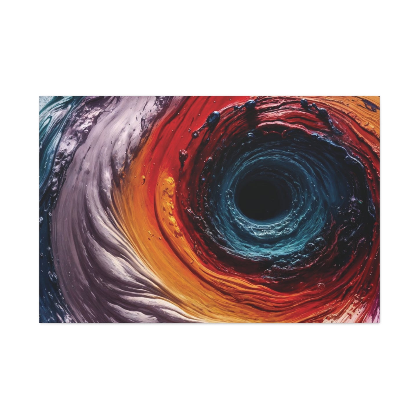 Vibrant Abstract Wall Art Canvas - Swirling Colors