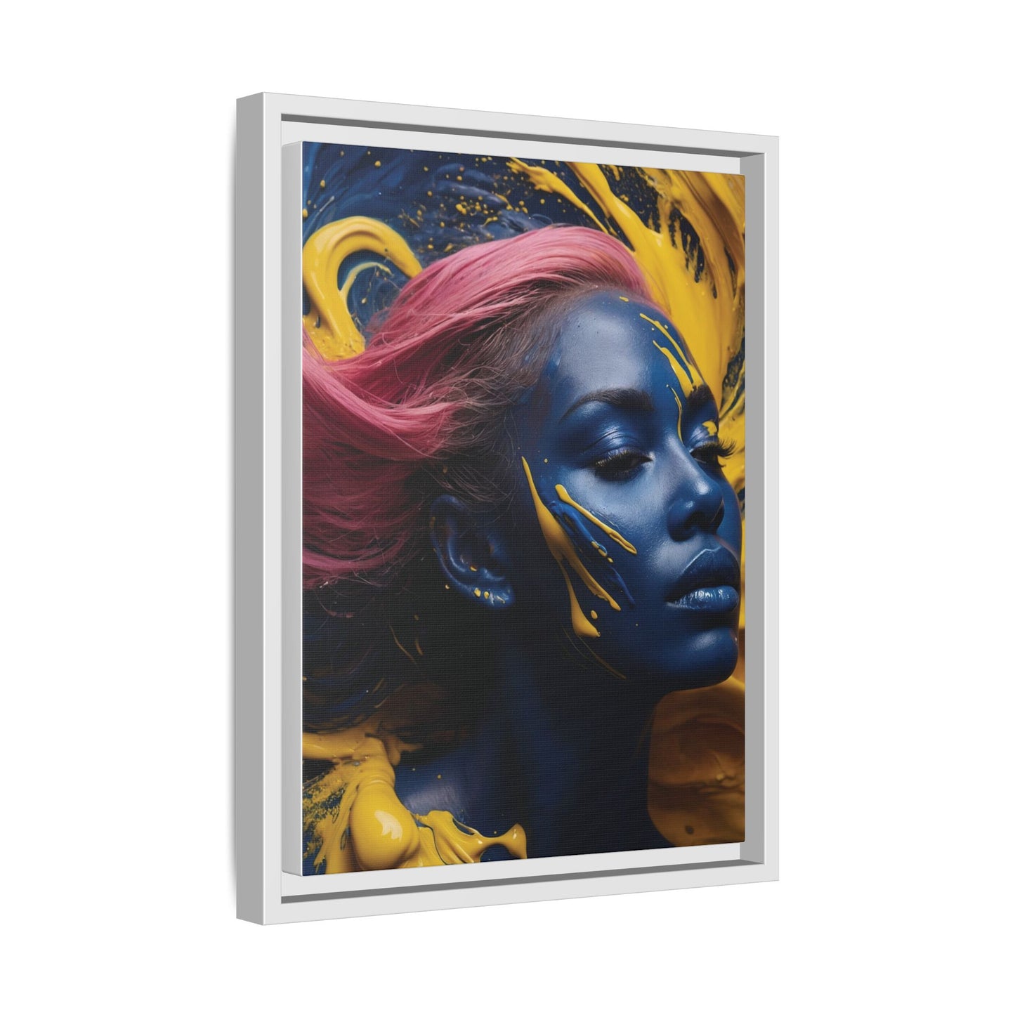 Vibrant Abstract Art Print - Multicolor Framed Canvas Wall Decor