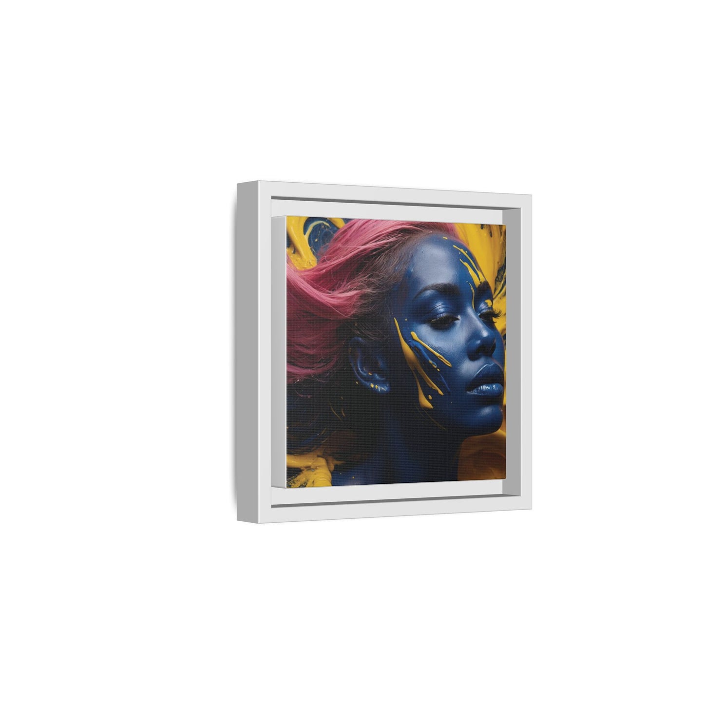 Vibrant Abstract Art Print - Multicolor Framed Canvas Wall Decor