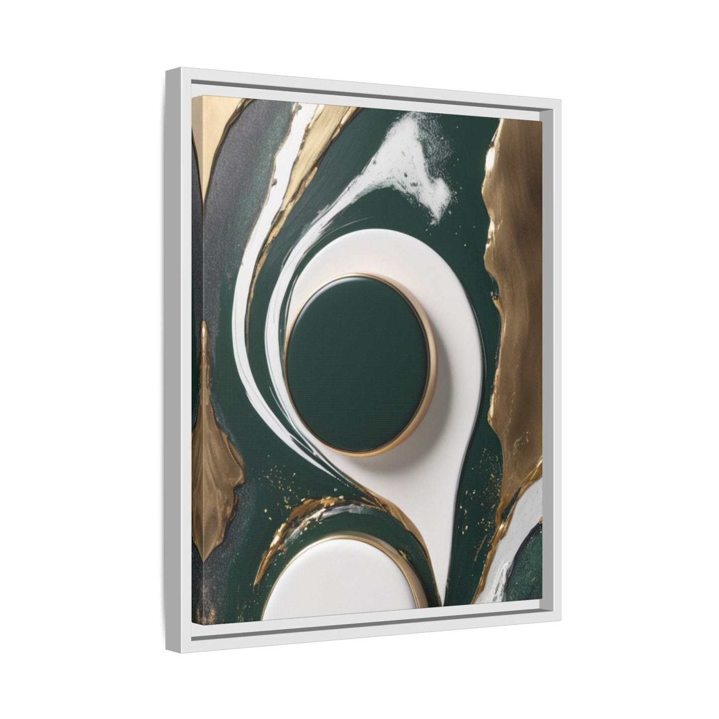 Elegant Abstract Framed Canvas Art - Modern Multi-Color Home Decor
