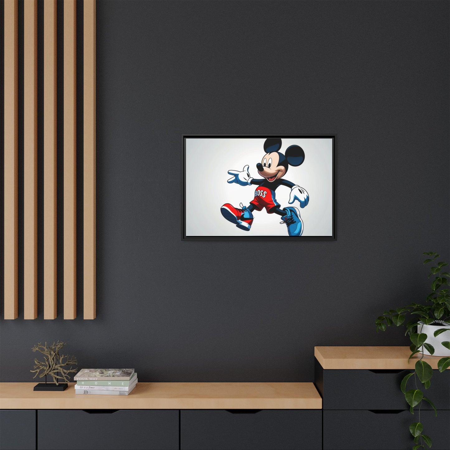 Mickey Mouse Boss Framed Canvas Art