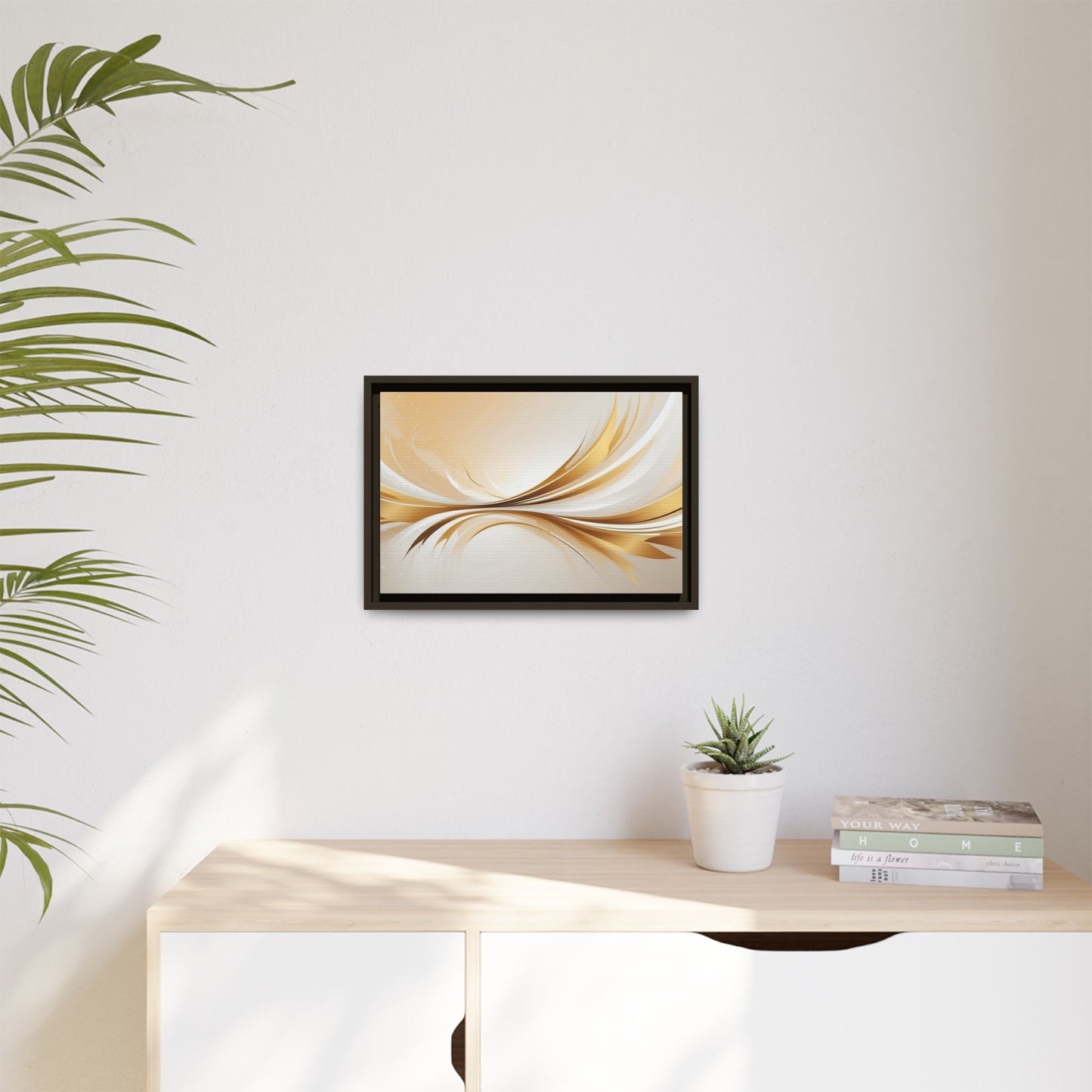 Modern Abstract Wall Art - Framed Matte Canvas Decor