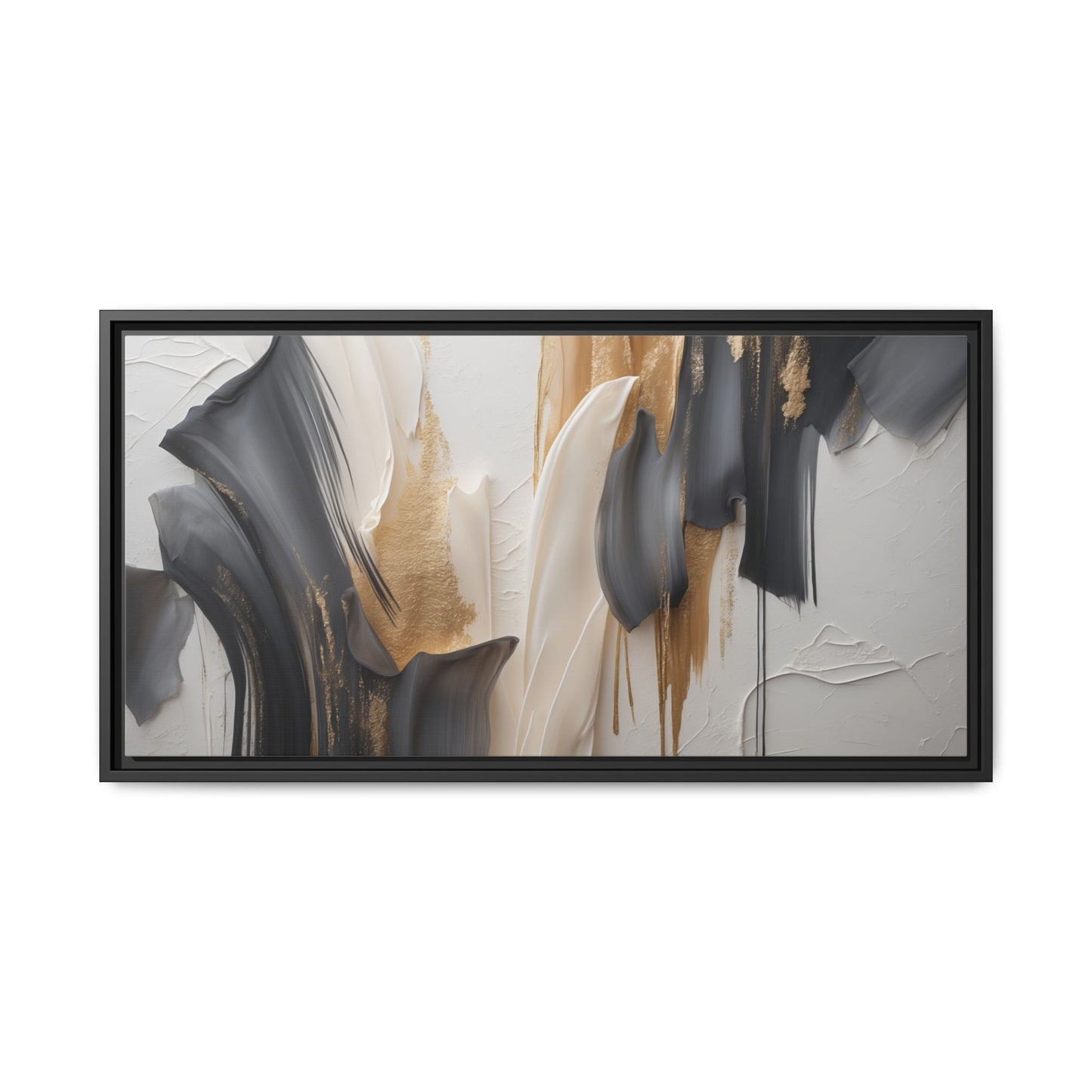 Abstract Multi-Color Framed Canvas Art - Modern Home Decor