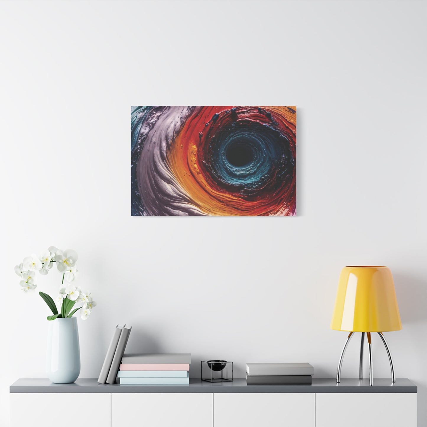Vibrant Abstract Wall Art Canvas - Swirling Colors