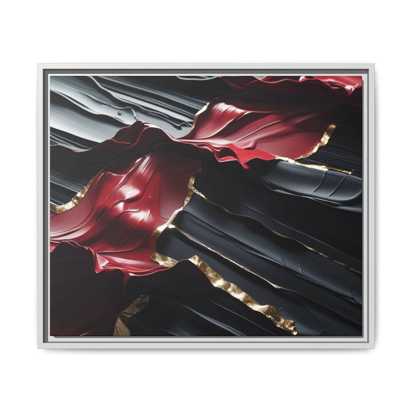 Elegant Abstract Framed Canvas Art - Multi-color Wall Decor