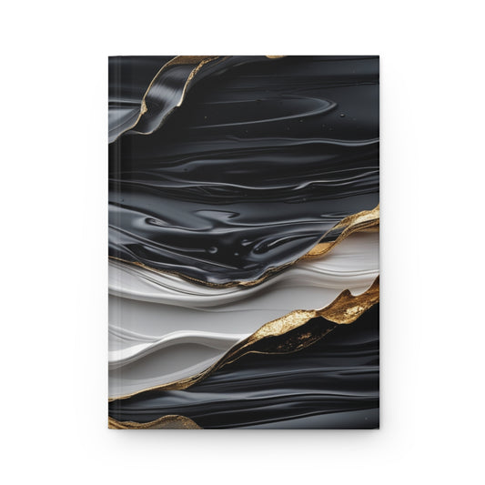 Elegant Marble Hardcover Journal - Matte Finish with Gold Accents