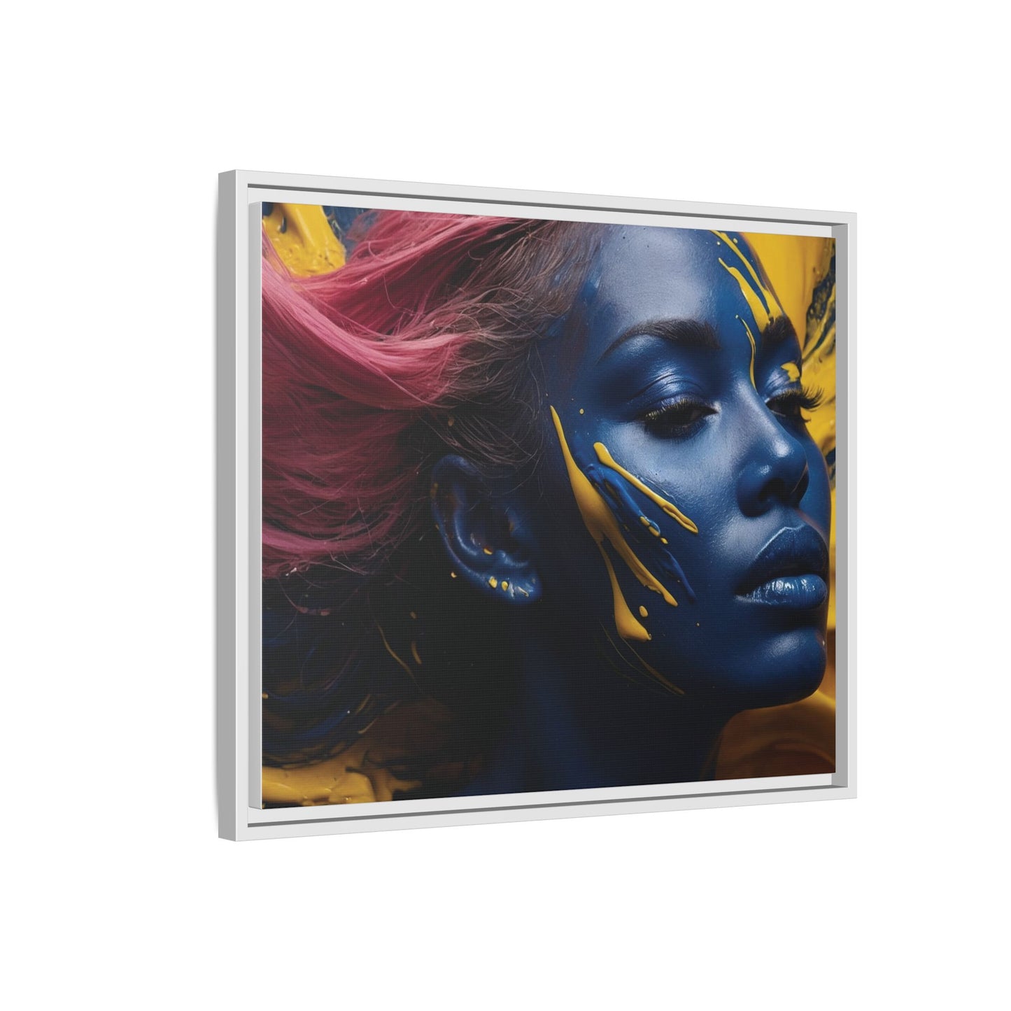 Vibrant Abstract Art Print - Multicolor Framed Canvas Wall Decor