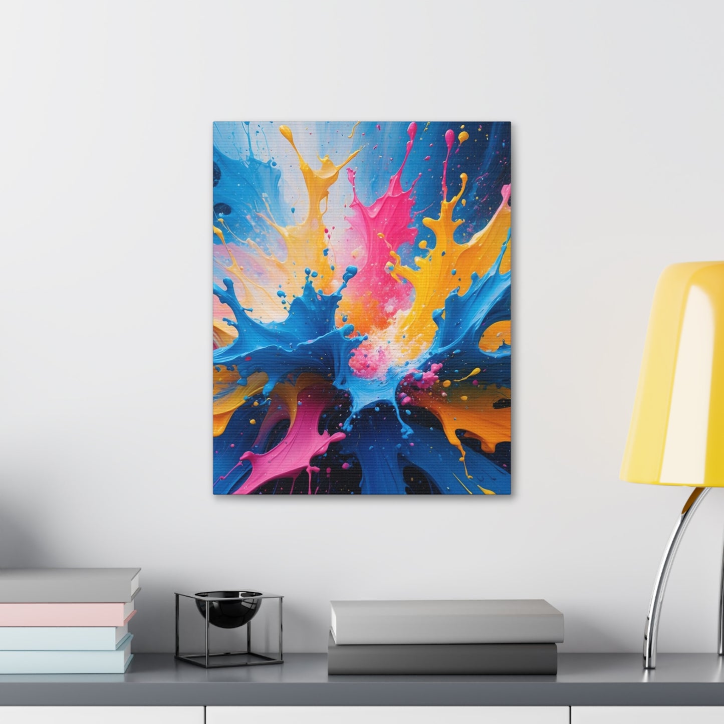 Vibrant Abstract Canvas Art - Colorful Splash Wall Decor