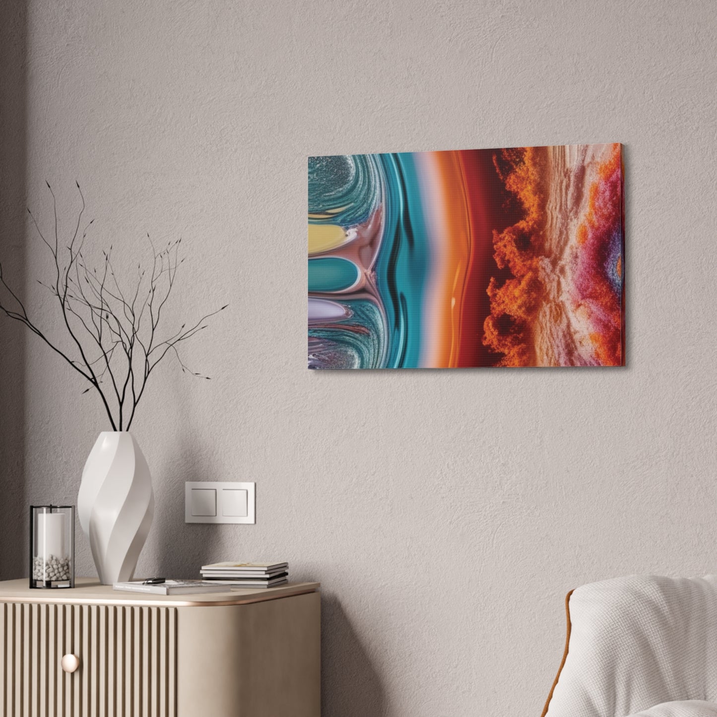 Stunning Abstract Canvas Art - 15" Stretched Wall Decor