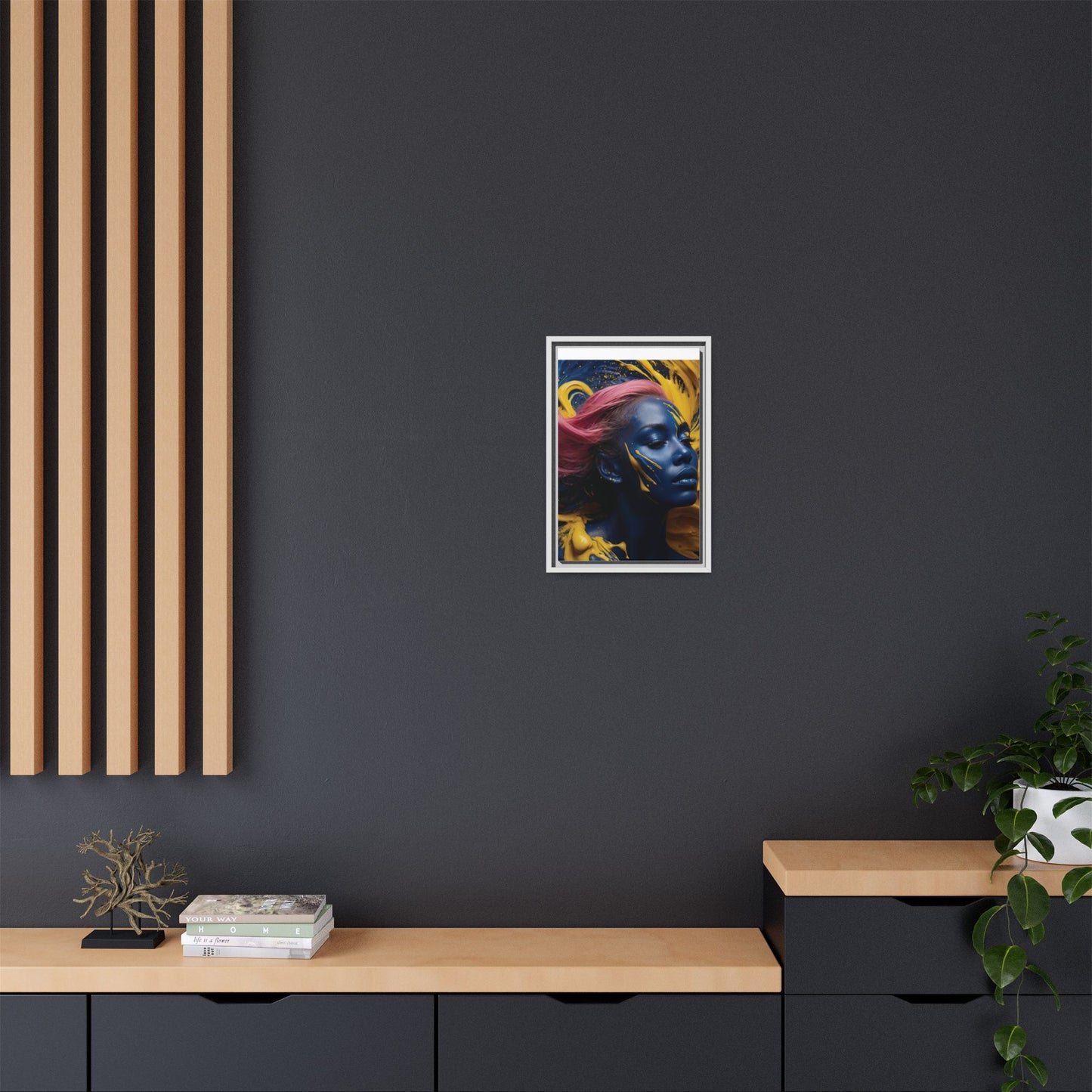 Vibrant Abstract Art Print - Multicolor Framed Canvas Wall Decor
