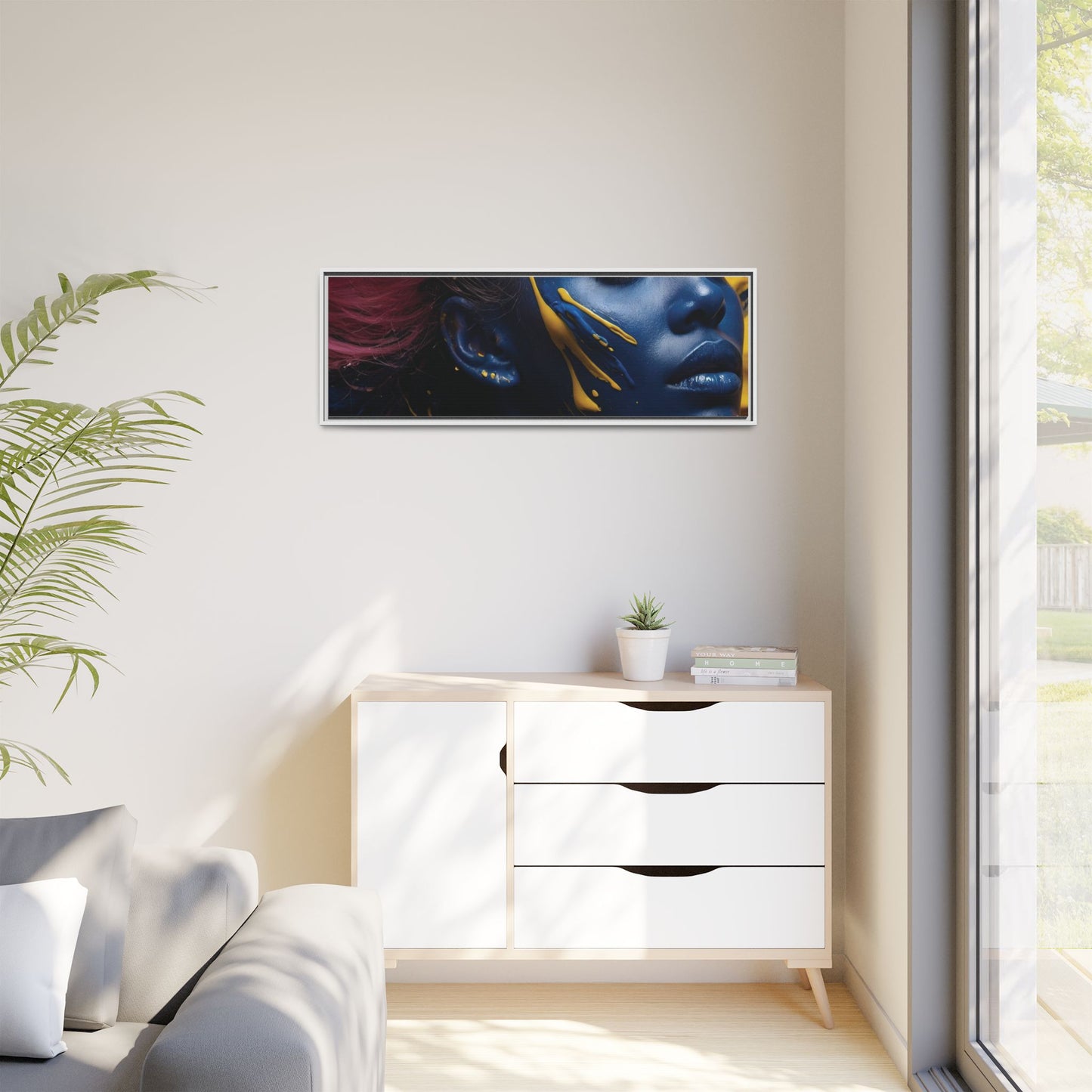 Vibrant Abstract Art Print - Multicolor Framed Canvas Wall Decor