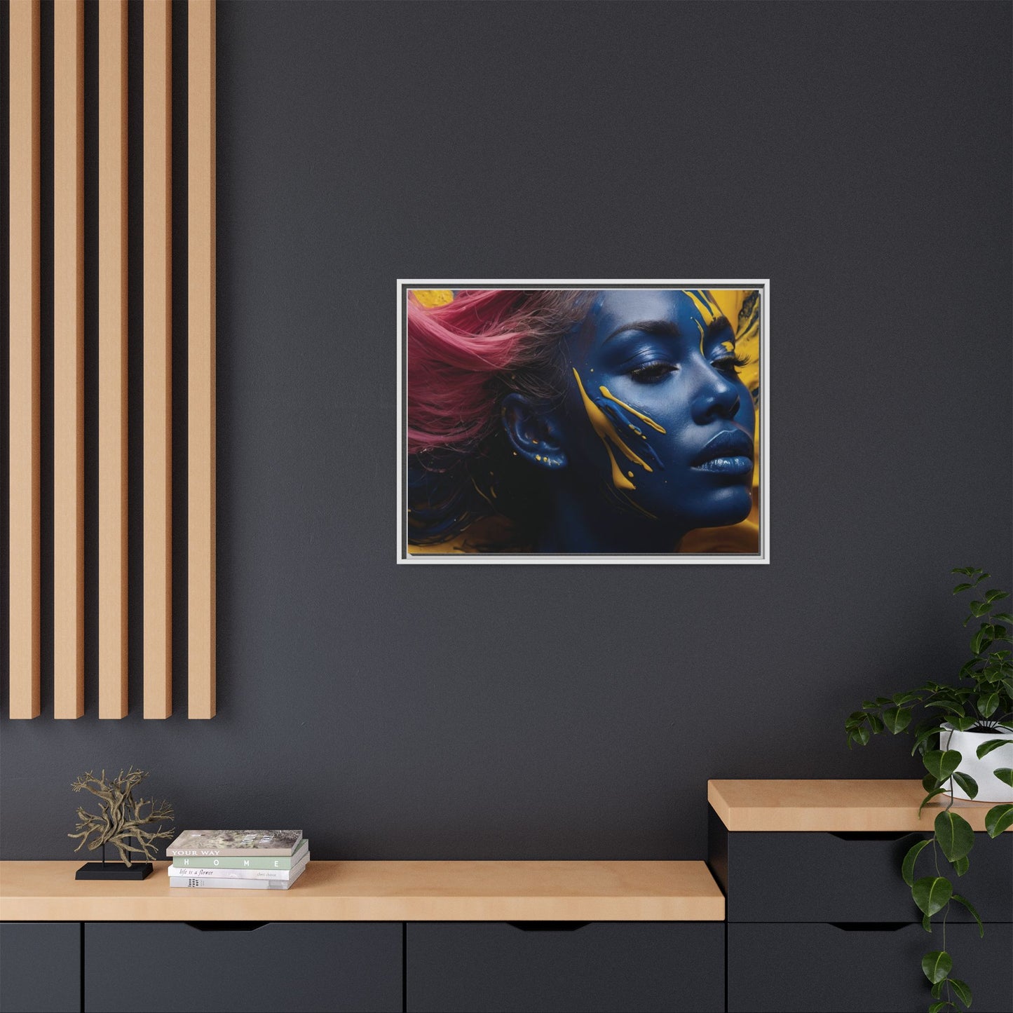 Vibrant Abstract Art Print - Multicolor Framed Canvas Wall Decor