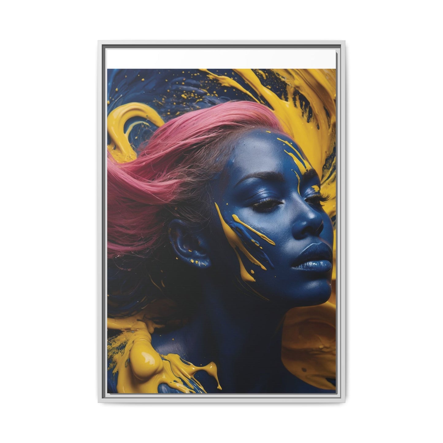 Vibrant Abstract Art Print - Multicolor Framed Canvas Wall Decor