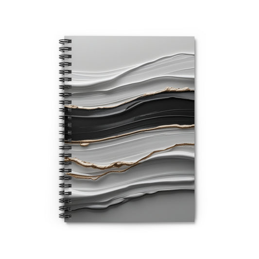 Elegant Spiral Notebook - Ruled with Modern Marble Design