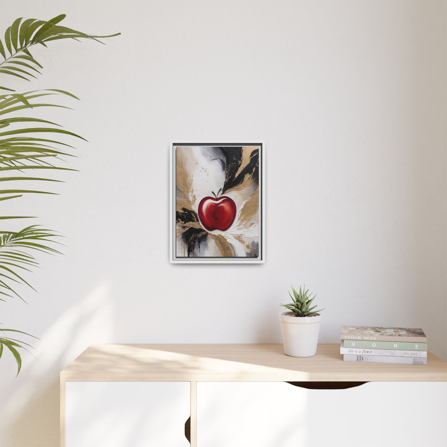 Elegant Apple Canvas Art Print - Framed Wall Decor