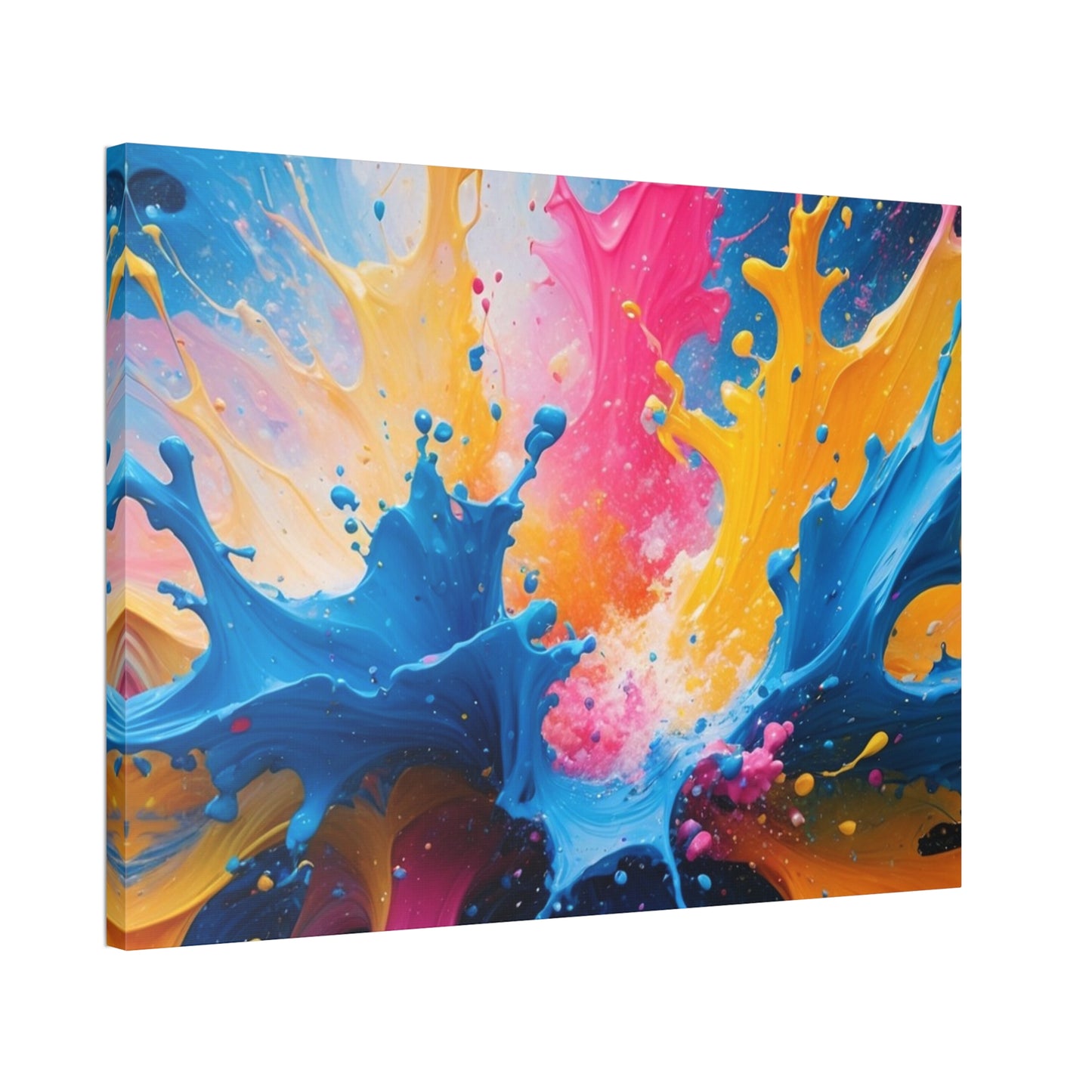 Vibrant Abstract Canvas Art - Colorful Splash Wall Decor