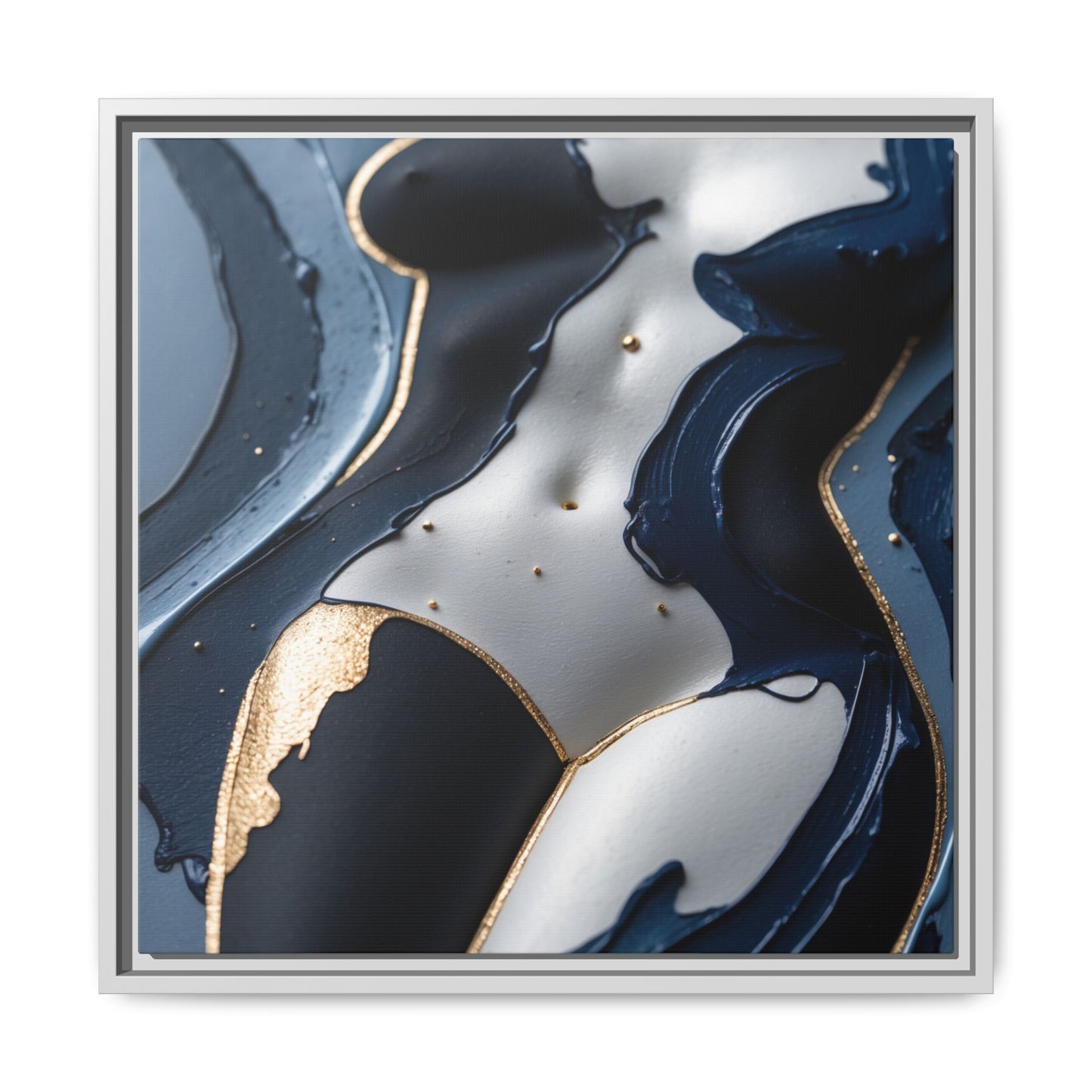 Sculpted in Midnight-Nude Canvas Print