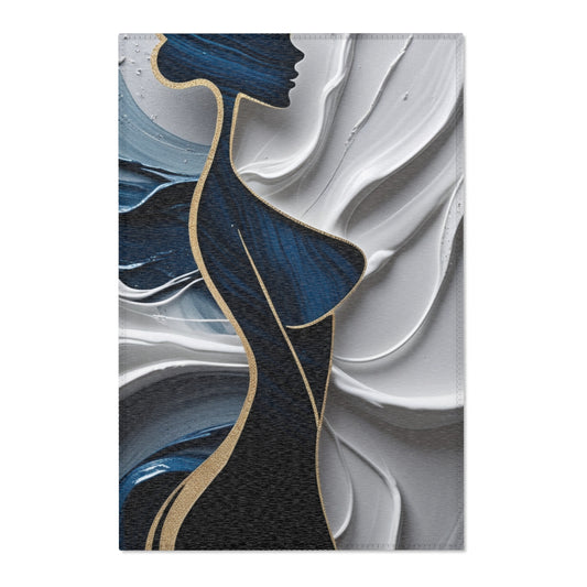 Elegant Silhouette Area Rug - Modern Home Decor, Stylish Living Room Accent