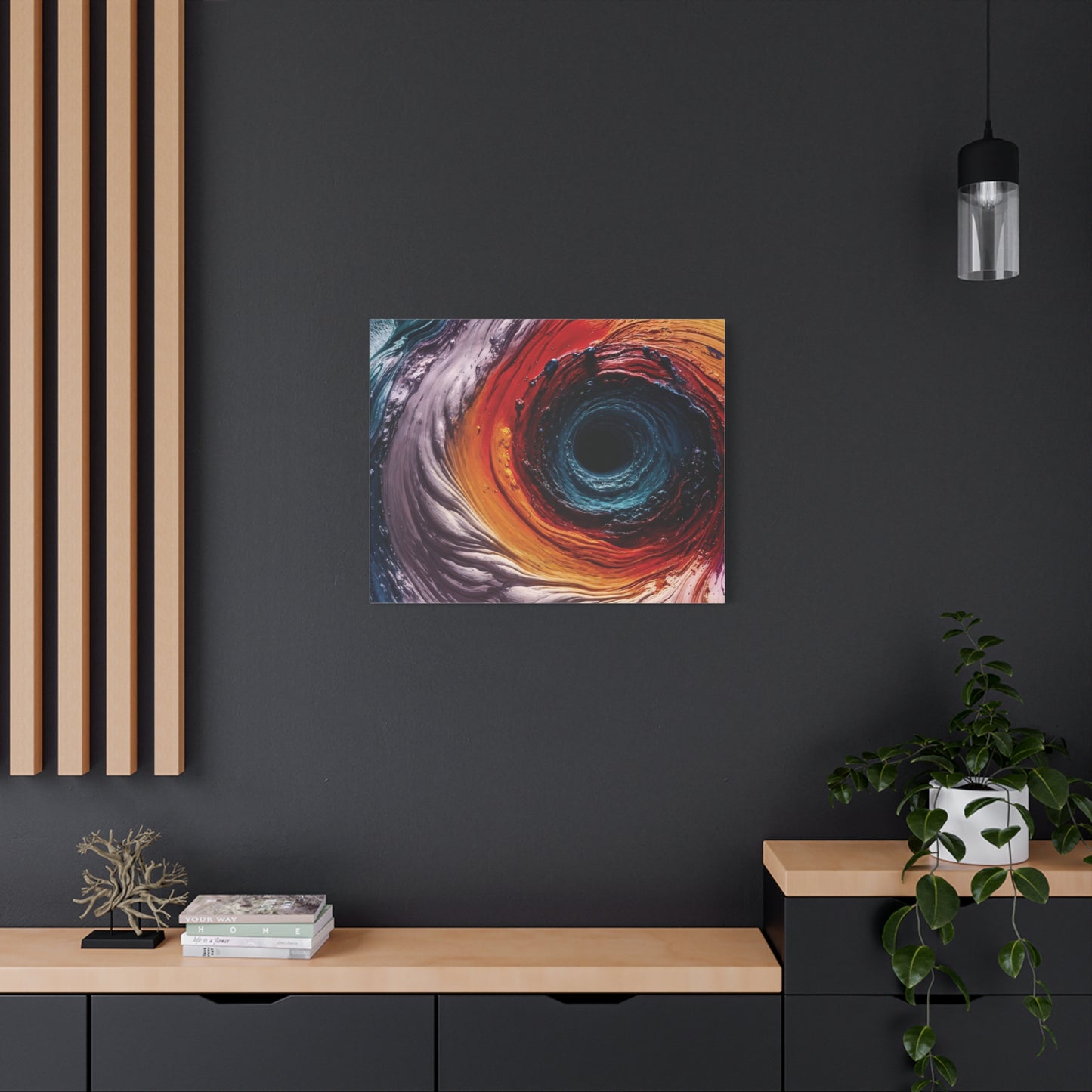 Vibrant Abstract Wall Art Canvas - Swirling Colors