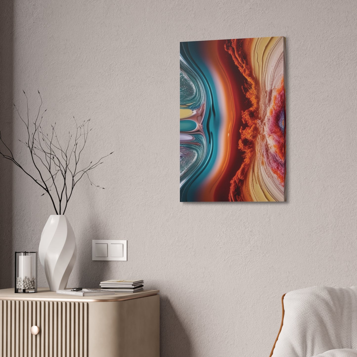 Stunning Abstract Canvas Art - 15" Stretched Wall Decor