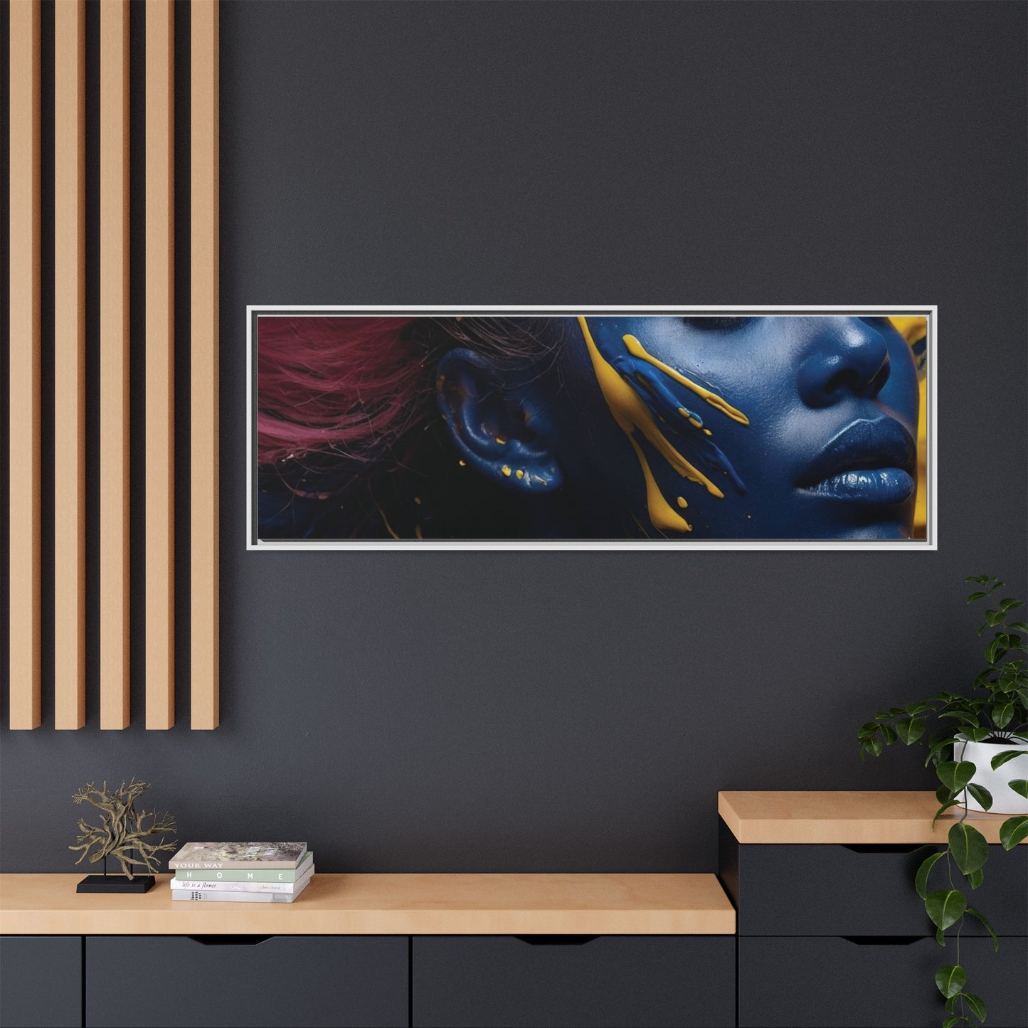 Vibrant Abstract Art Print - Multicolor Framed Canvas Wall Decor