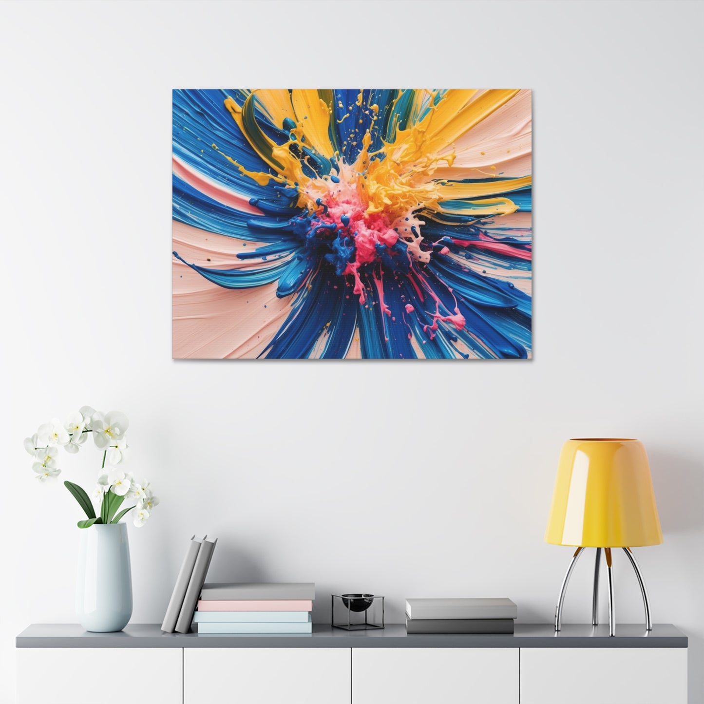 Vibrant Abstract Canvas Art - Color Explosion Wall Decor
