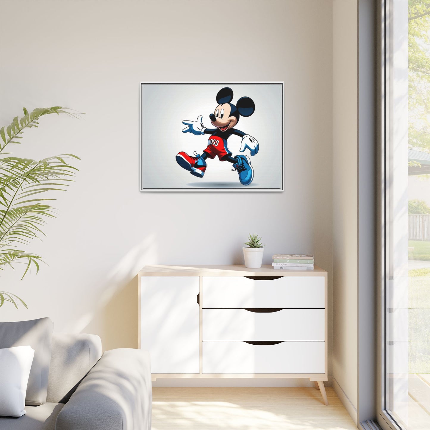 Mickey Mouse Boss Framed Canvas Art
