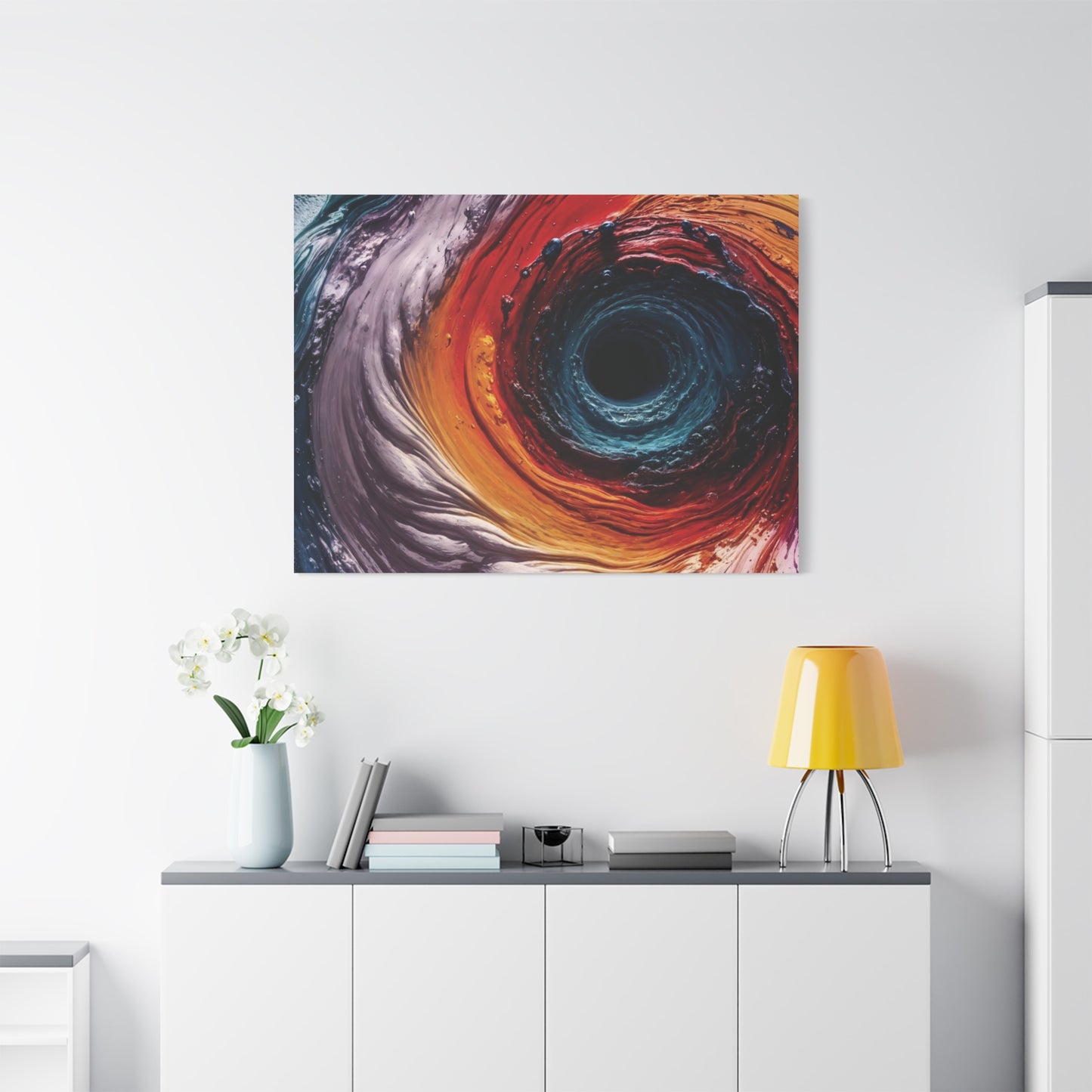 Vibrant Abstract Wall Art Canvas - Swirling Colors