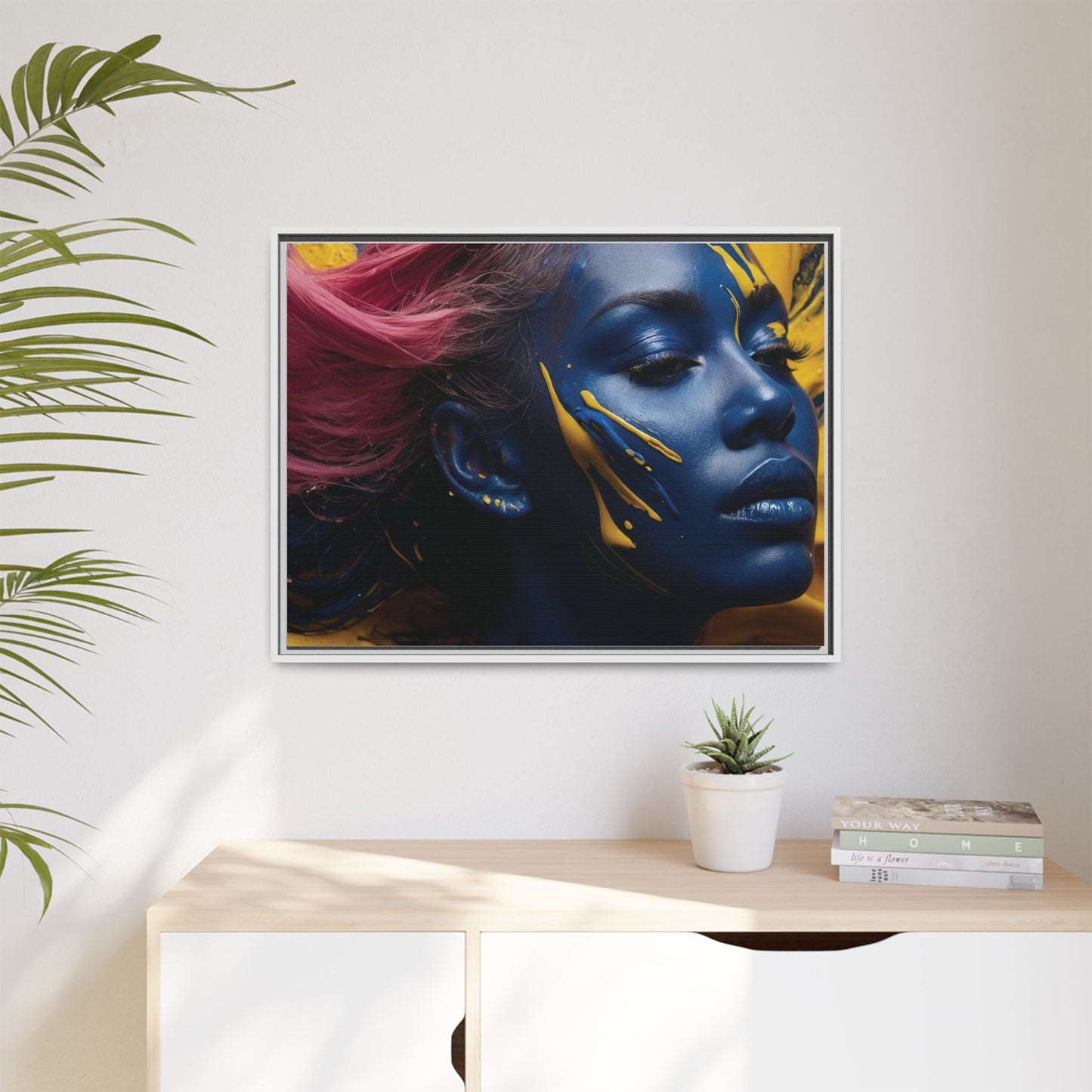 Vibrant Abstract Art Print - Multicolor Framed Canvas Wall Decor