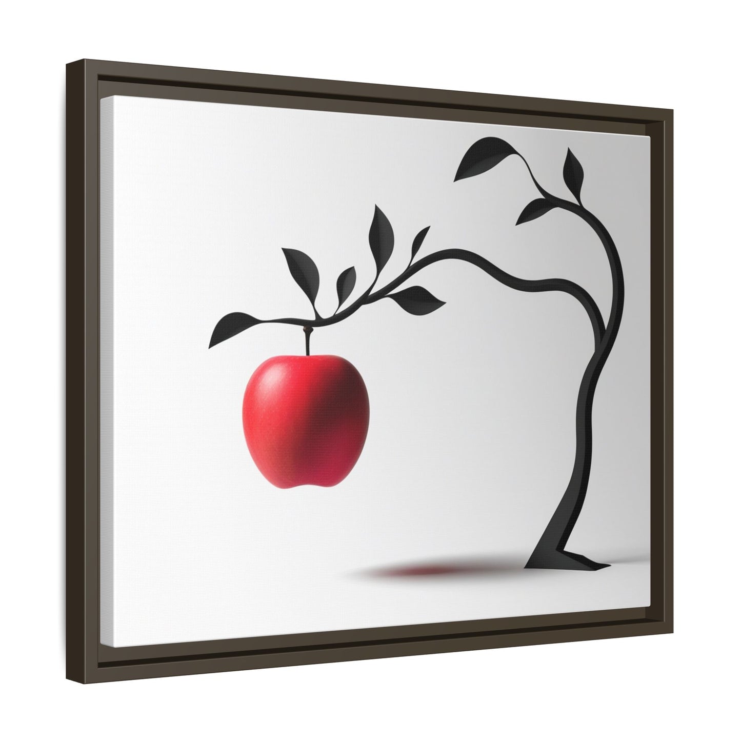 Modern Framed Canvas Art - Red Apple Tree Decor for Home & Office