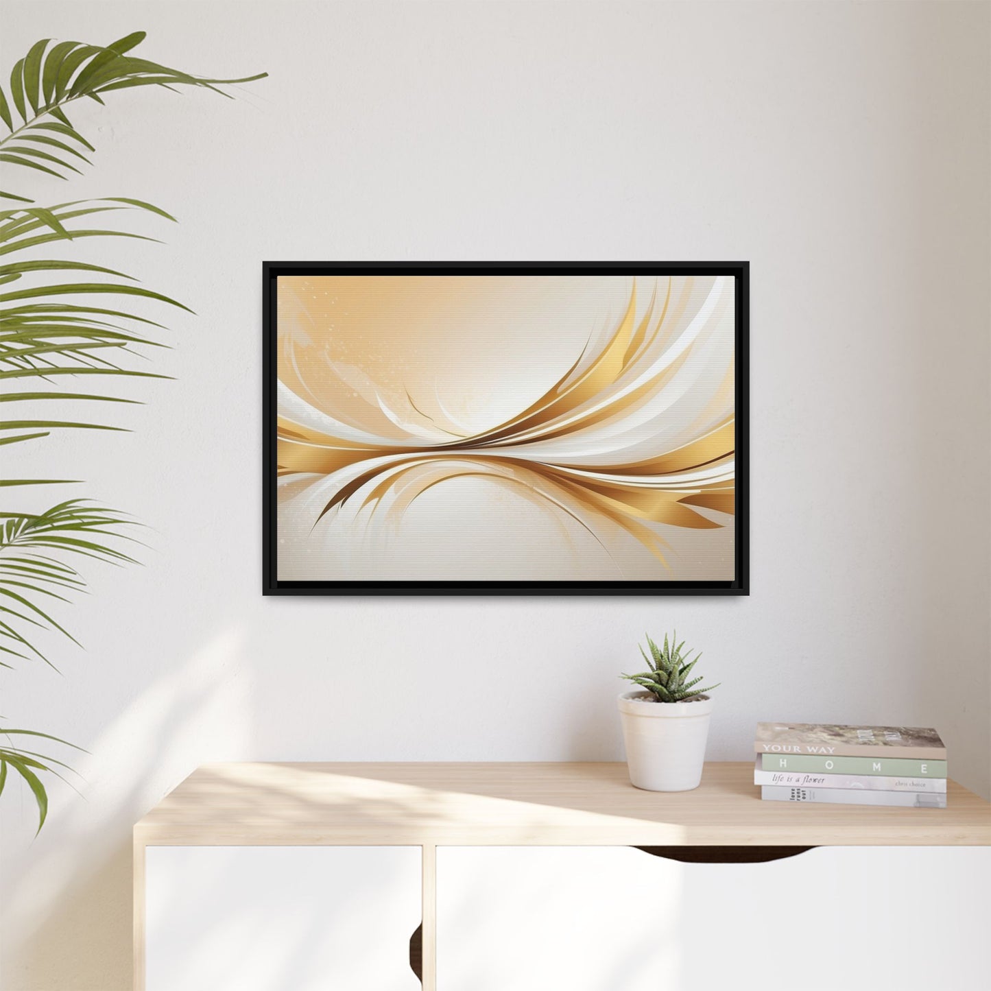Modern Abstract Wall Art - Framed Matte Canvas Decor